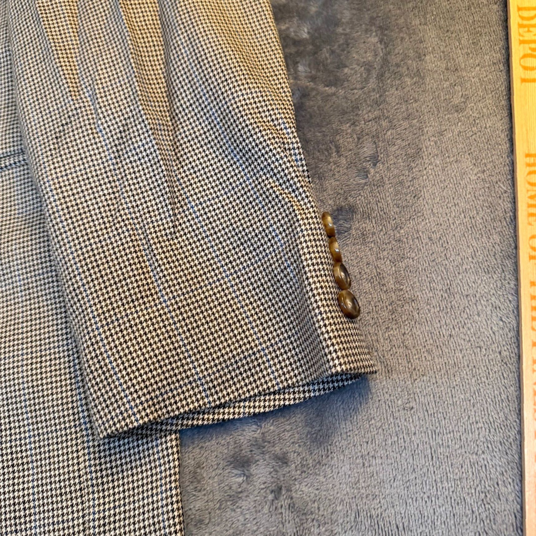 Ralph Lauren Lauren Ralph Lauren Houndstooth Blazer Jacket Sport Coat Two Button Mens 46 Beige Wool Check Business Casual 90s? No N/A Size 46R - 6 Thumbnail