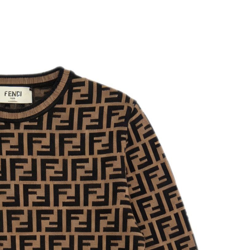 Fendi Fendi FF Pattern Long Sleeve Pullover Sweater K26WX Size US XS / EU 42 / 0 - 3 Thumbnail