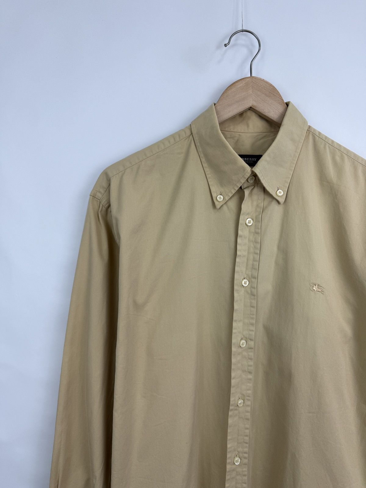 Burberry 🇬🇧 Vintage 90s Burberry London Shirt Rare Retro Hype Y2K Size US L / EU 52-54 / 3 - 2 Thumbnail