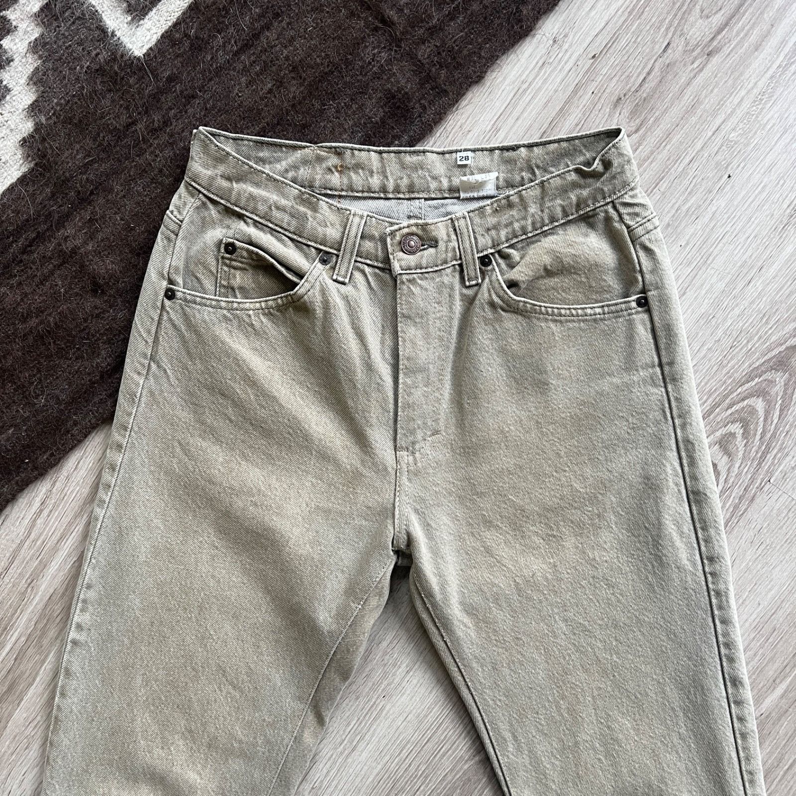 Levi's Levi’s 550 Vintage USA Made Custom Beige Khaki Jeans 9611AC Size 28" / US 6 / IT 42 - 4 Thumbnail