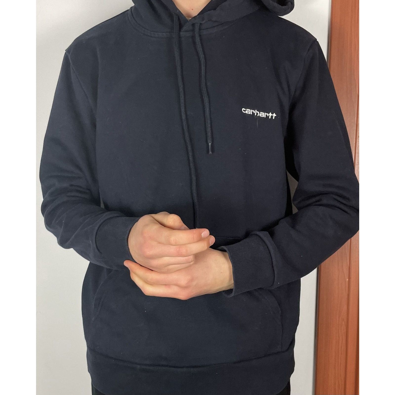 Carhartt Carhartt Men's blue Cotton Script Embroidery Sweat Hoodie M Size US M / EU 48-50 / 2 - 2 Thumbnail