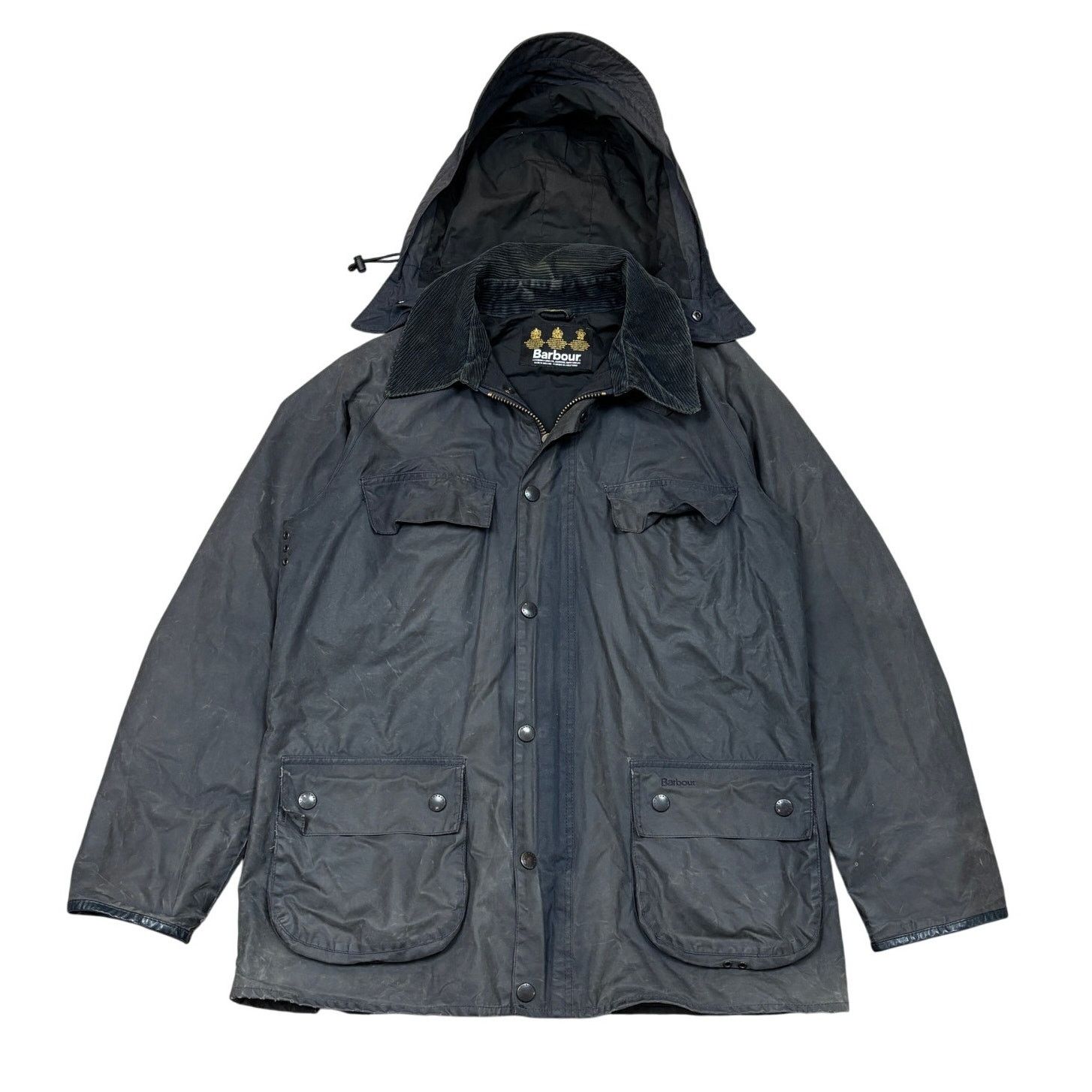 Barbour × Rare Rare Barbour Amble Riding Jacket Waxed Cotton Hooded Men's L Size US L / EU 52-54 / 3 - 1 Thumbnail