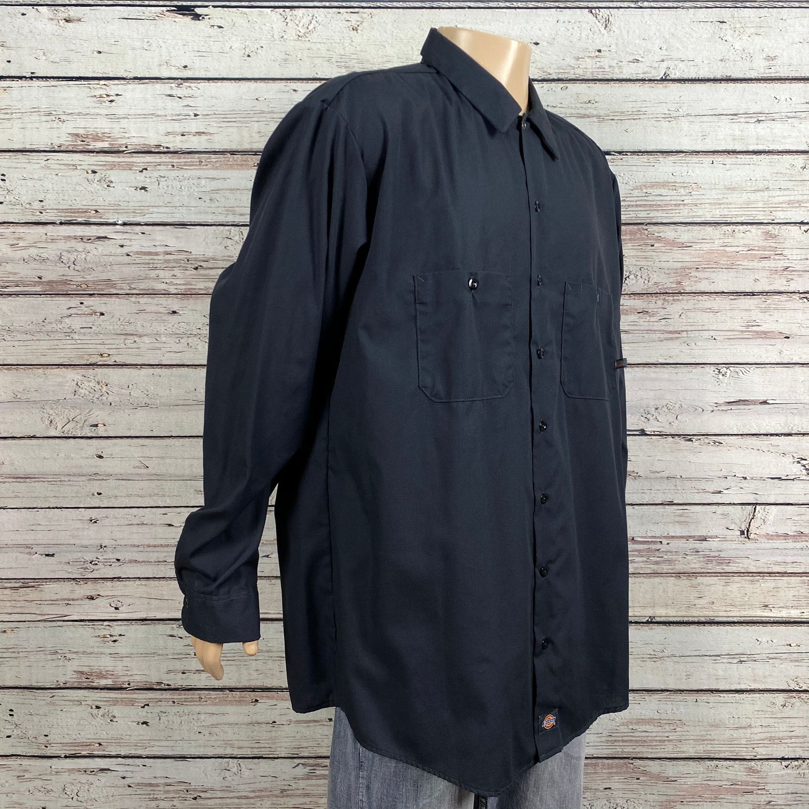 Dickies Dickies Work Wear Dark Gray Button Up Long Sleeve Shirt 2XLT Size US XXL / EU 58 / 5 - 6 Thumbnail
