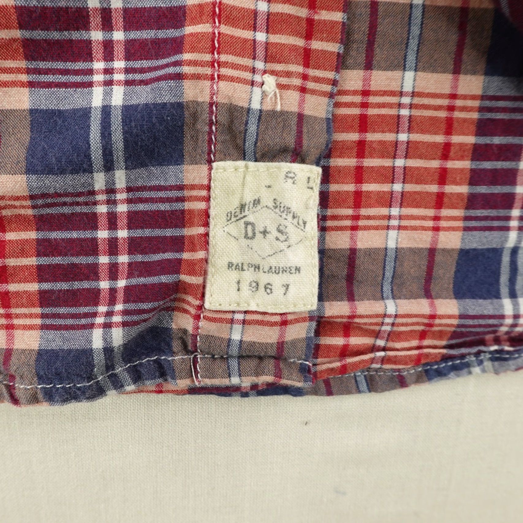 Ralph Lauren Ralph Lauren Denim & Supply Button-Up Shirt Mens Medium Red Blue Plaid Casual Long Sleeve Size US M / EU 48-50 / 2 - 4 Thumbnail
