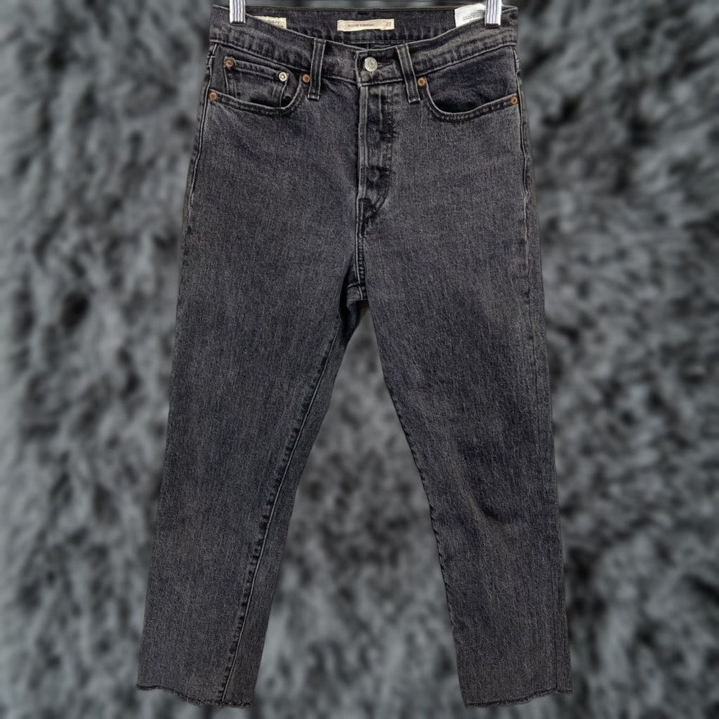 Levi's Womens Levis Wedgie Straight Jeans Sz 27 VGUC Raw Hem Button Fly Size 27" / US 4 / IT 40 - 1 Thumbnail