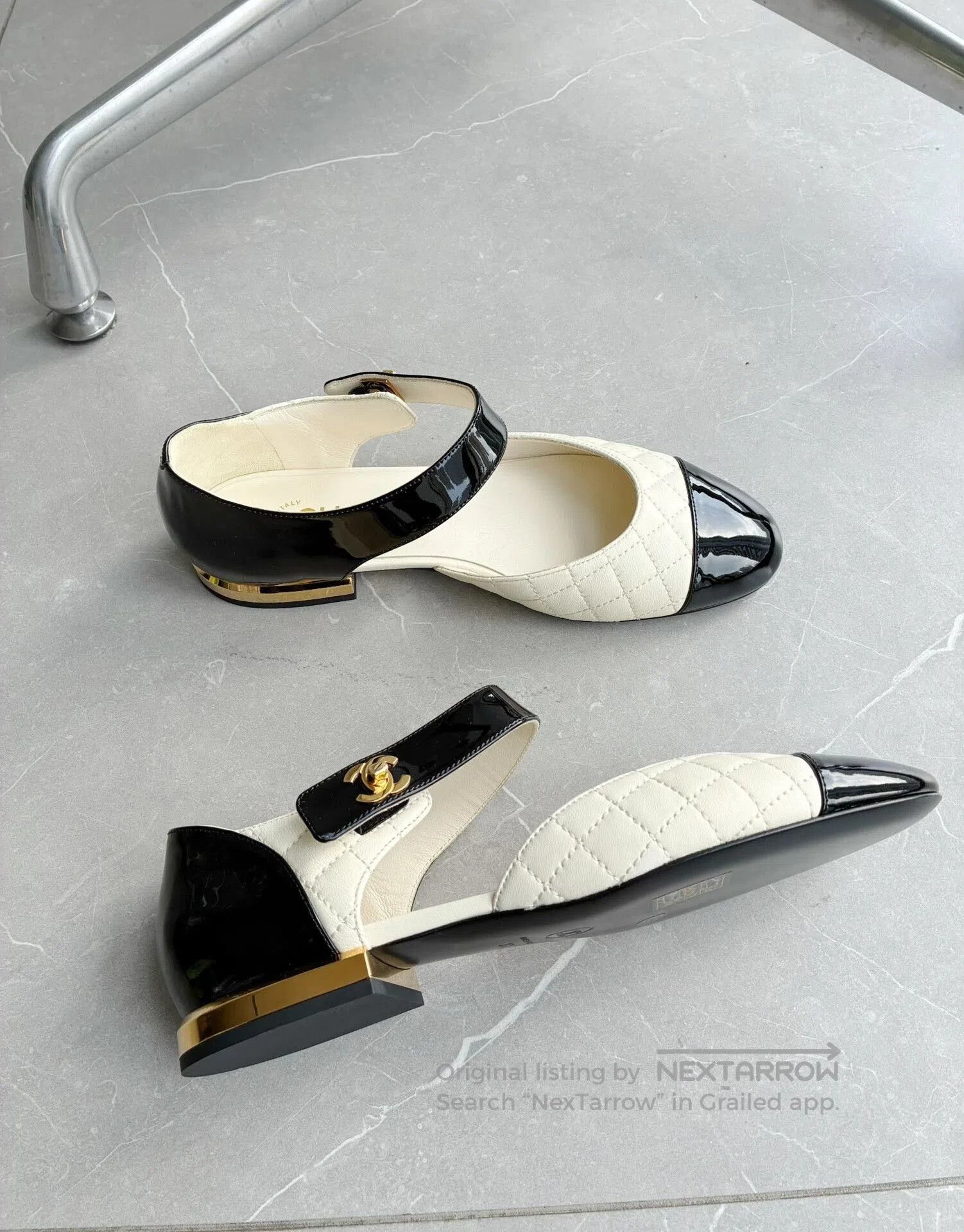 Chanel Chanel Two-Tone Mary Jane Shoes. Size US 6 / IT 36 - 5 Thumbnail
