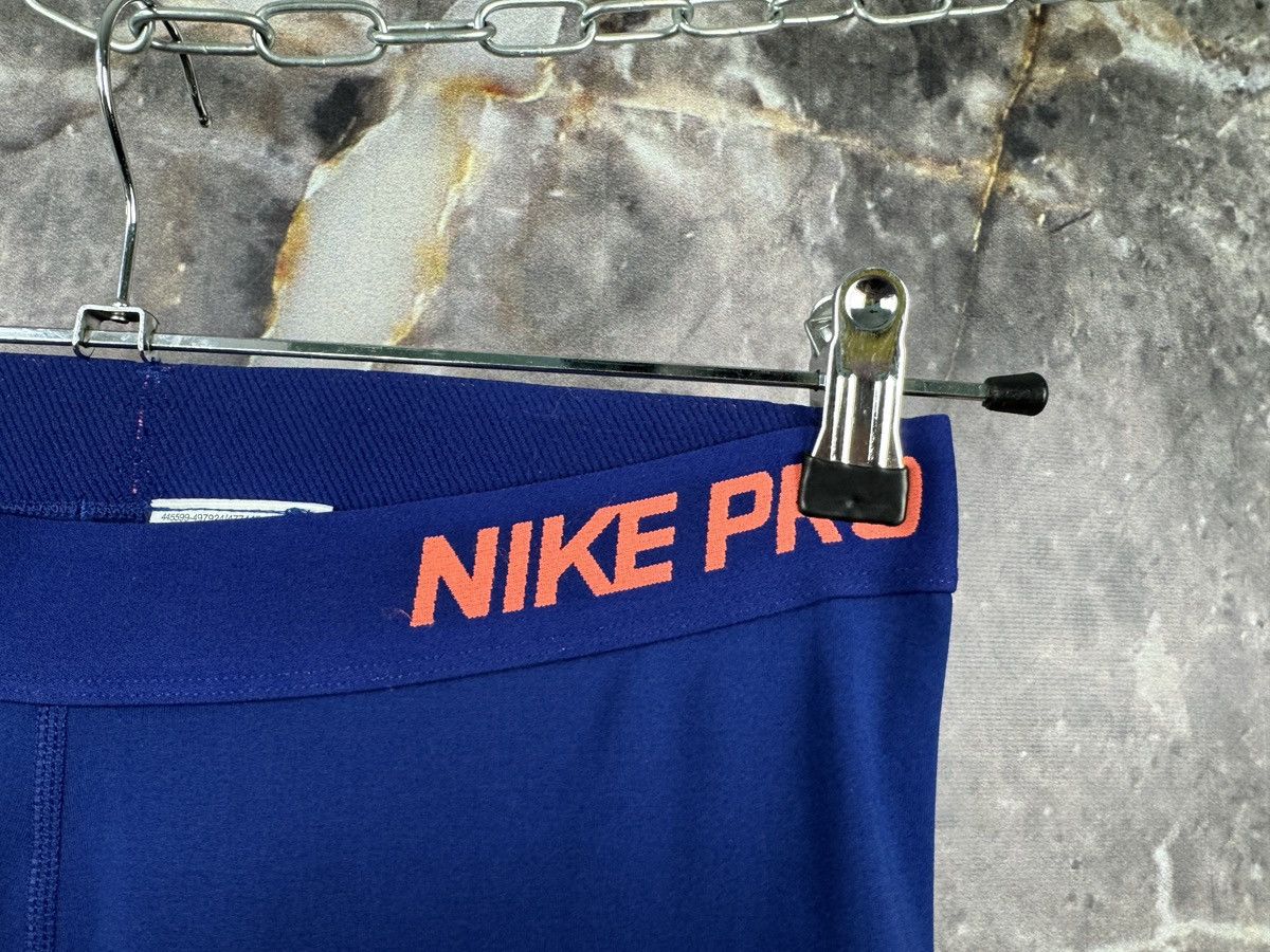 Nike Nike Pro Dri-Fit Blue Compression Training Leggings Athletic Size 34" / US 12 / IT 48 - 6 Thumbnail