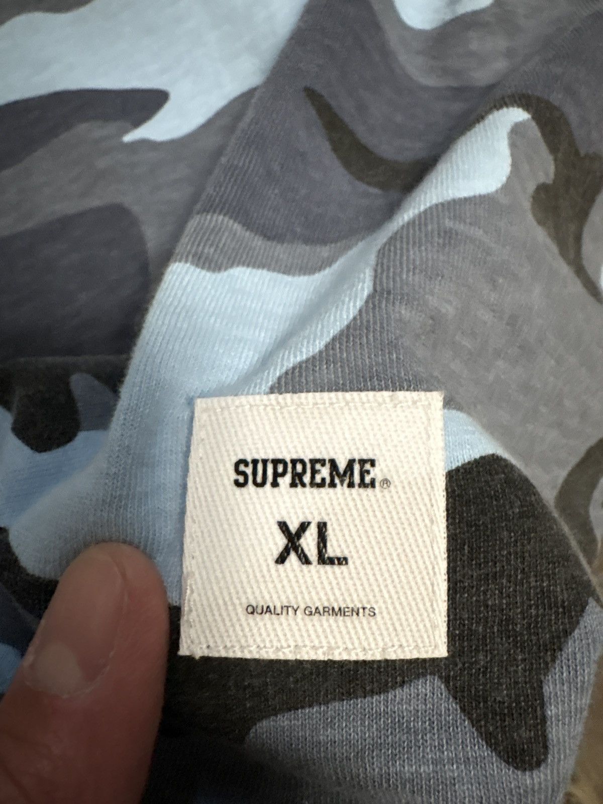 Supreme Supreme appliqué blue camo t shirt Size US XL / EU 56 / 4 - 4 Thumbnail