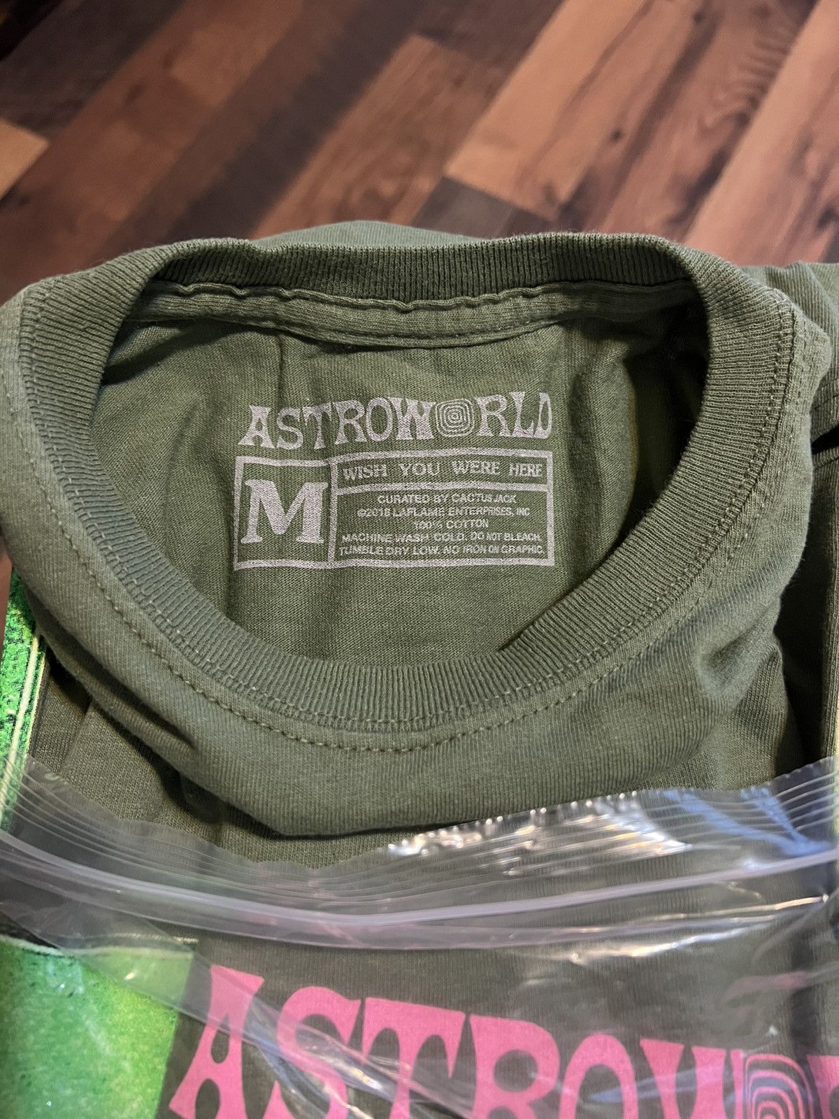 Travis Scott Travis Scott Astroworld Festival Run green washed tee Size US M / EU 48-50 / 2 - 4 Thumbnail