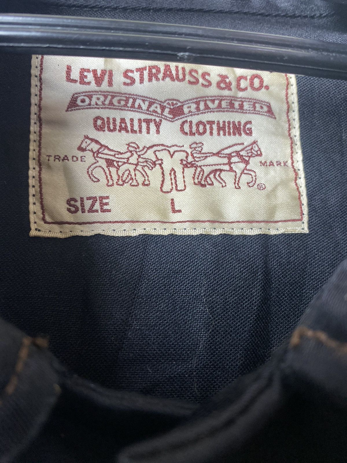 Levi's × Vintage Vtg 90s Levis Coffee Bar Cowboys stud part trucker jacket Size US L / EU 52-54 / 3 - 7 Thumbnail