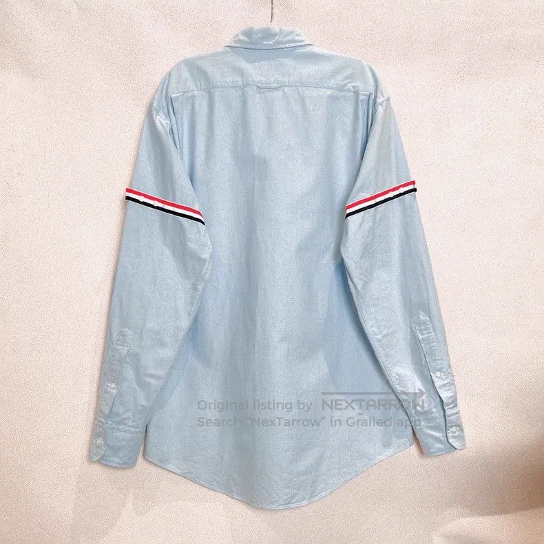 Thom Browne Thom Browne Long Sleeve Striped Shirt, Blue Size US XXL / EU 58 / 5 - 2 Thumbnail