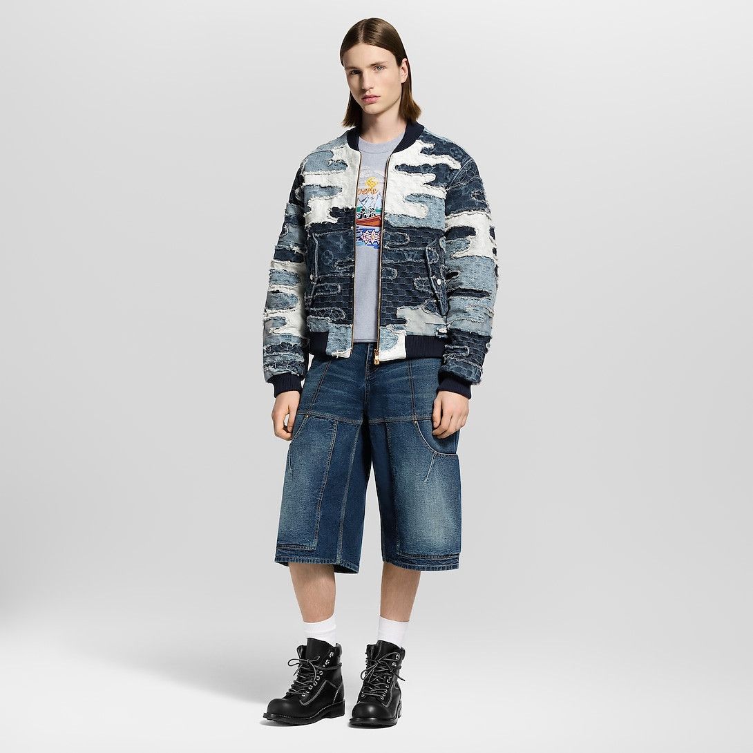 Louis Vuitton Patchwork Denim Bomber Jacket Size US M / EU 48-50 / 2 - 4 Thumbnail
