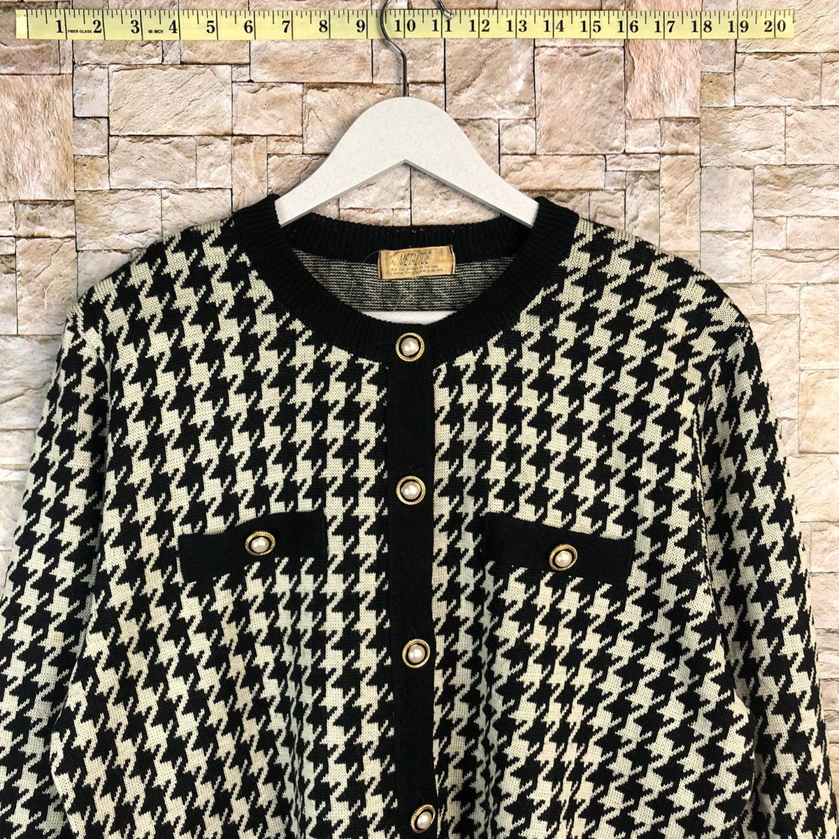 Japanese Brand Metal Toe Black Cardigan Knitwear #A935 Size M / US 6-8 / IT 42-44 - 5 Thumbnail