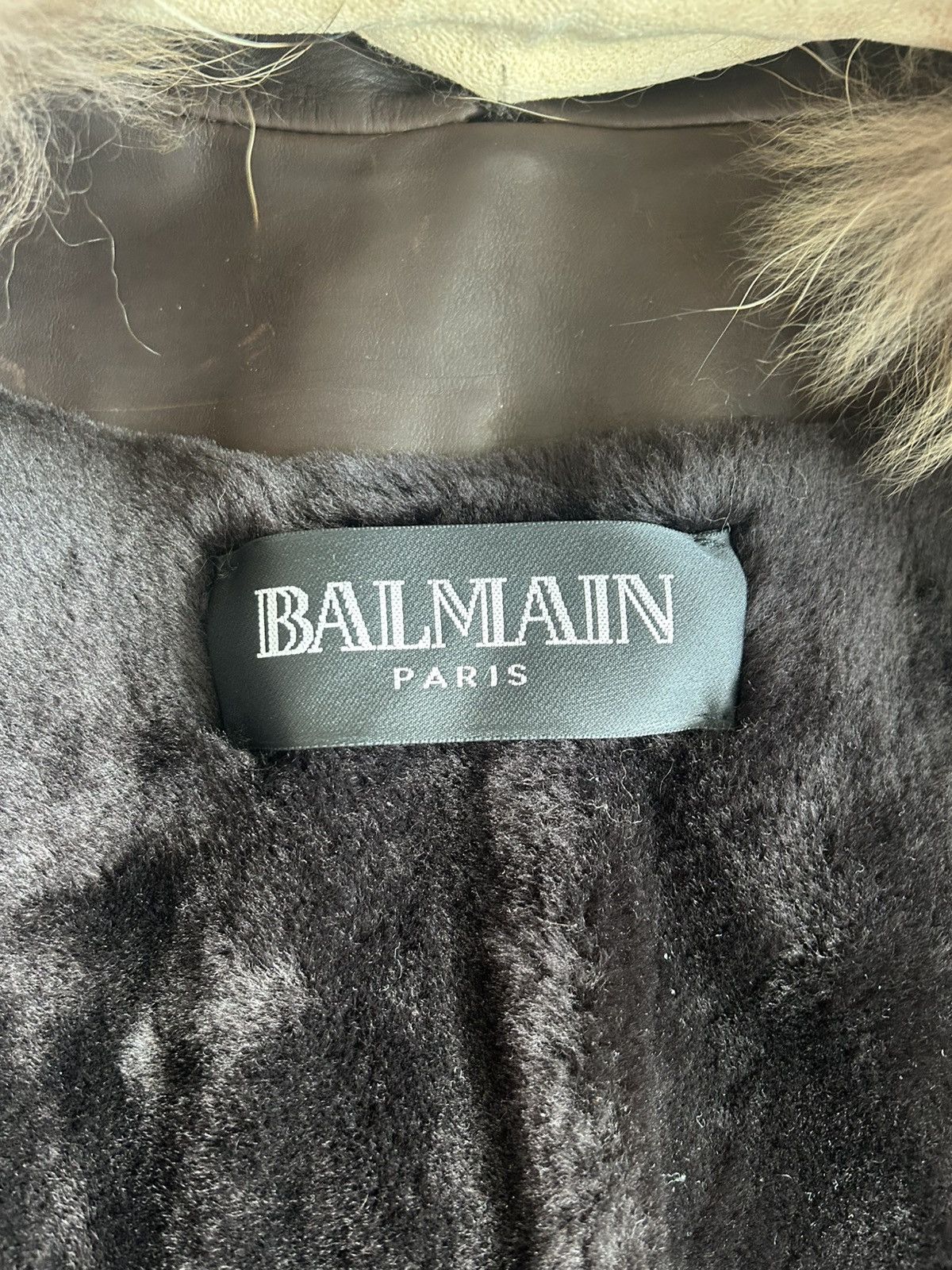 Balmain Balmain by Decarnin AW11 Brown Leather Fur Jacket Size US XS / EU 42 / 0 - 9 Thumbnail
