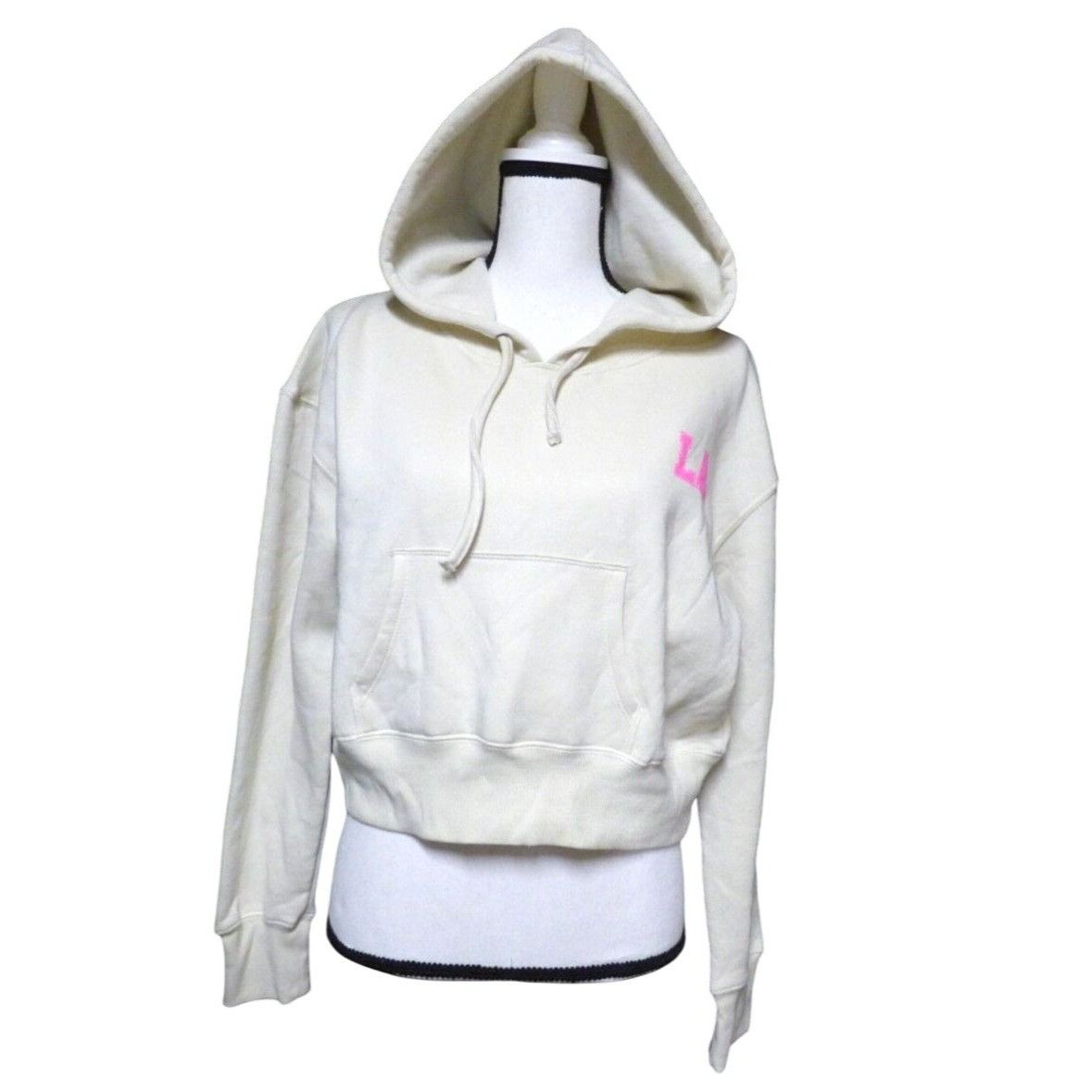 Other BP “LA” Junior's Cropped Hoodie, Cream , Size M Size M / US 6-8 / IT 42-44 - 1 Thumbnail
