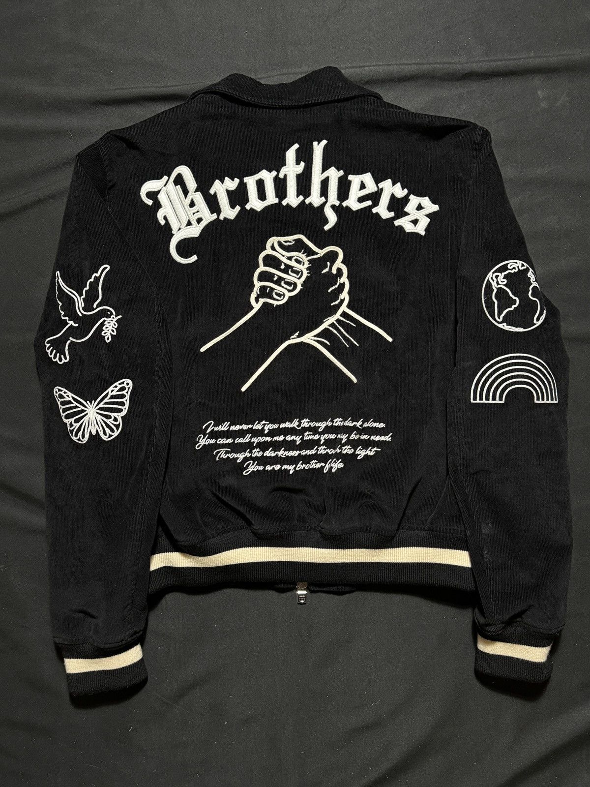 Amiri AMIRI CORDUROY BROTHERS VARSITY JACKET BLACK Size US XL / EU 56 / 4 - 7 Thumbnail