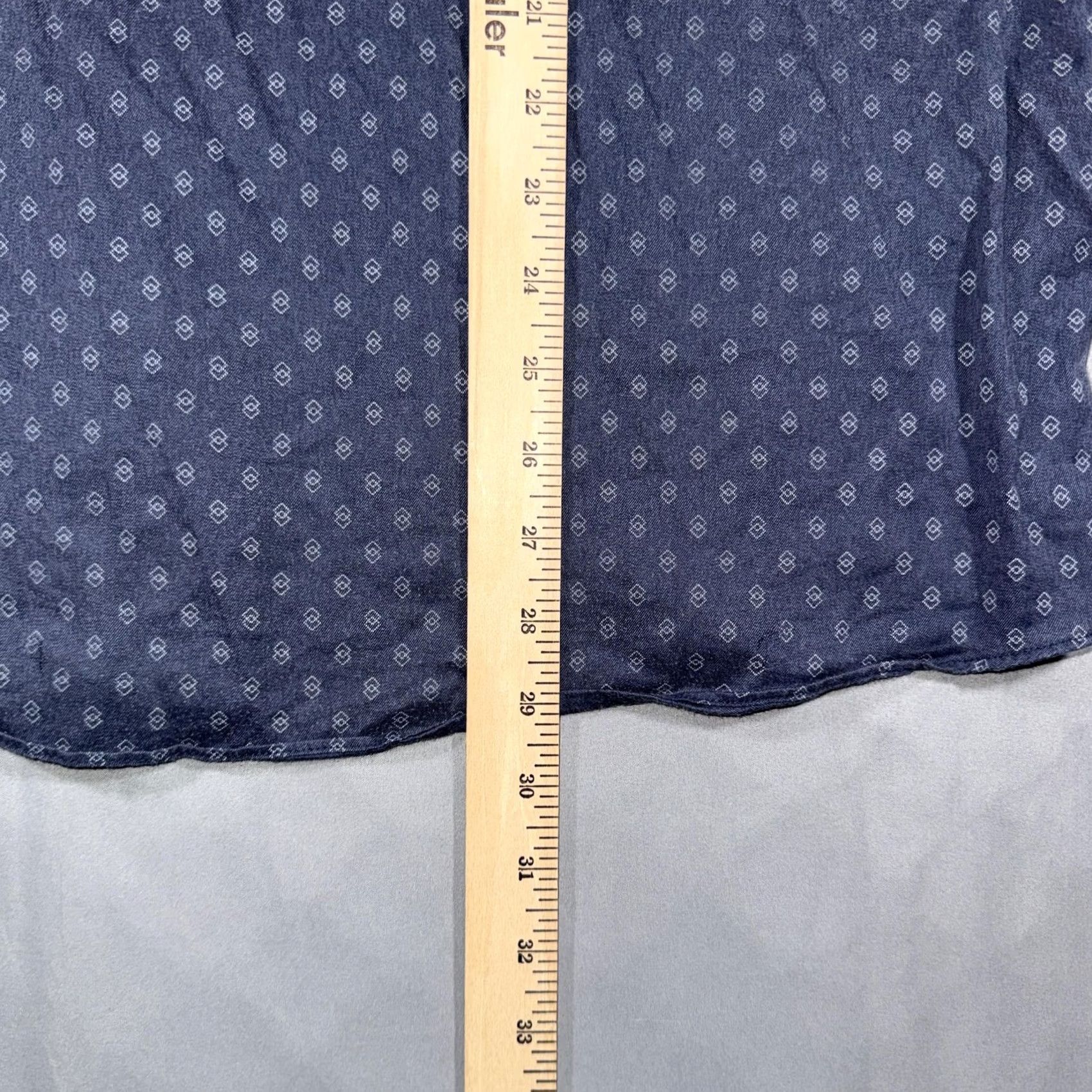 Faherty Faherty The Movement Shirt Mens XL Blue Geometric Short Sleeve Button Up Casual Size US XL / EU 56 / 4 - 6 Thumbnail