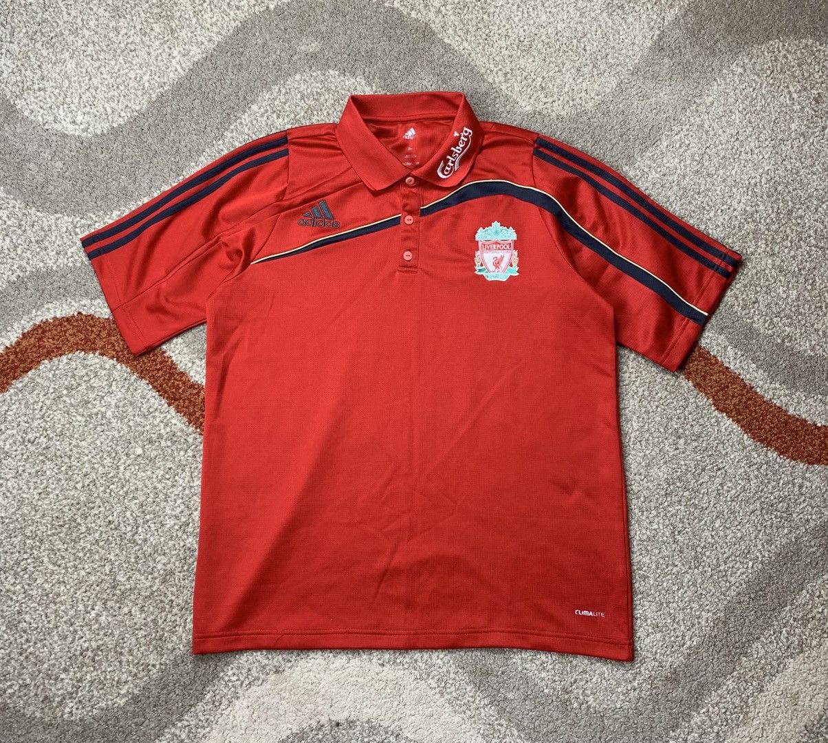 Adidas ADIDAS LIVERPOOL 2009-2010 Travel Polo Shirt Jersey Size US XXL / EU 58 / 5 - 1 Thumbnail