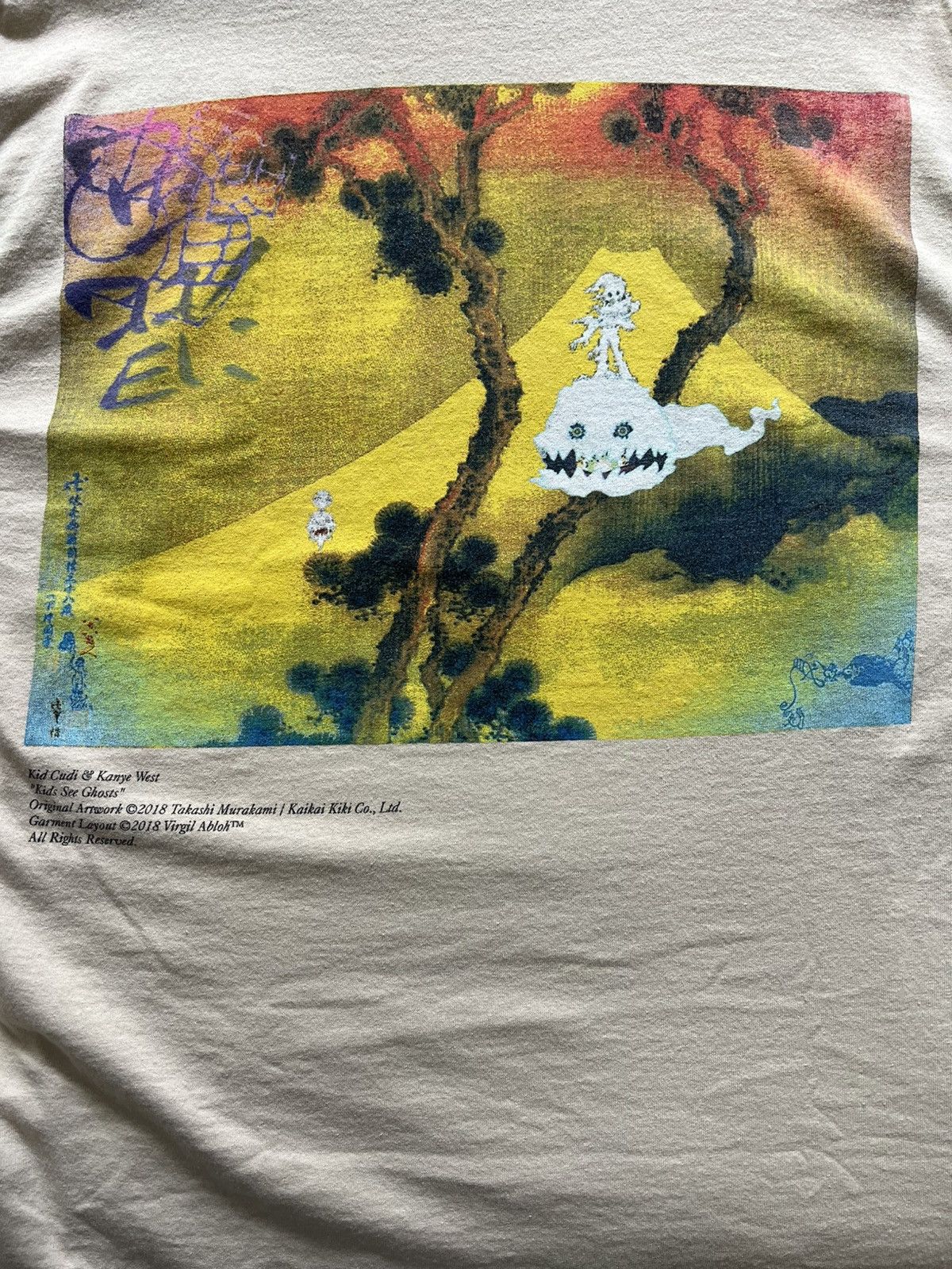 Gildan Kids See Ghosts Kanye West Kid Cudi Long Sleeve Beige XL Size US L / EU 52-54 / 3 - 4 Thumbnail