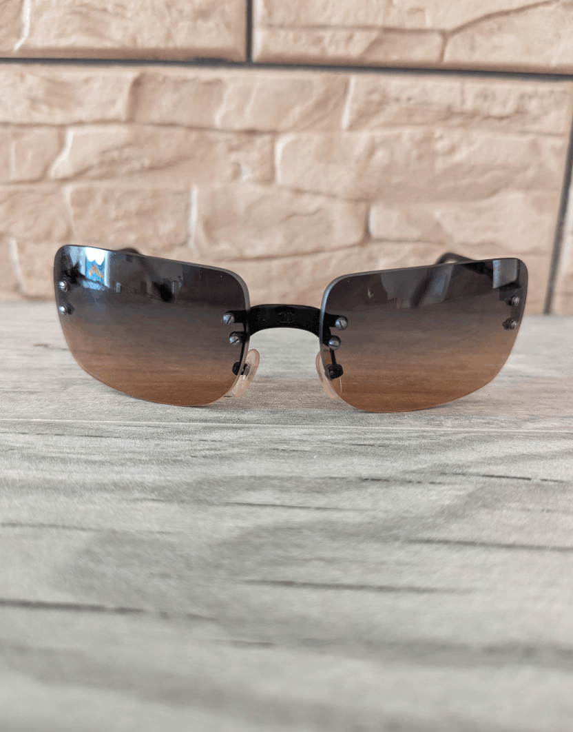 Chanel × Vintage CHANEL Sunglasses 4006 Rimless Rhinestone 4017 Vintage Size ONE SIZE - 2 Thumbnail