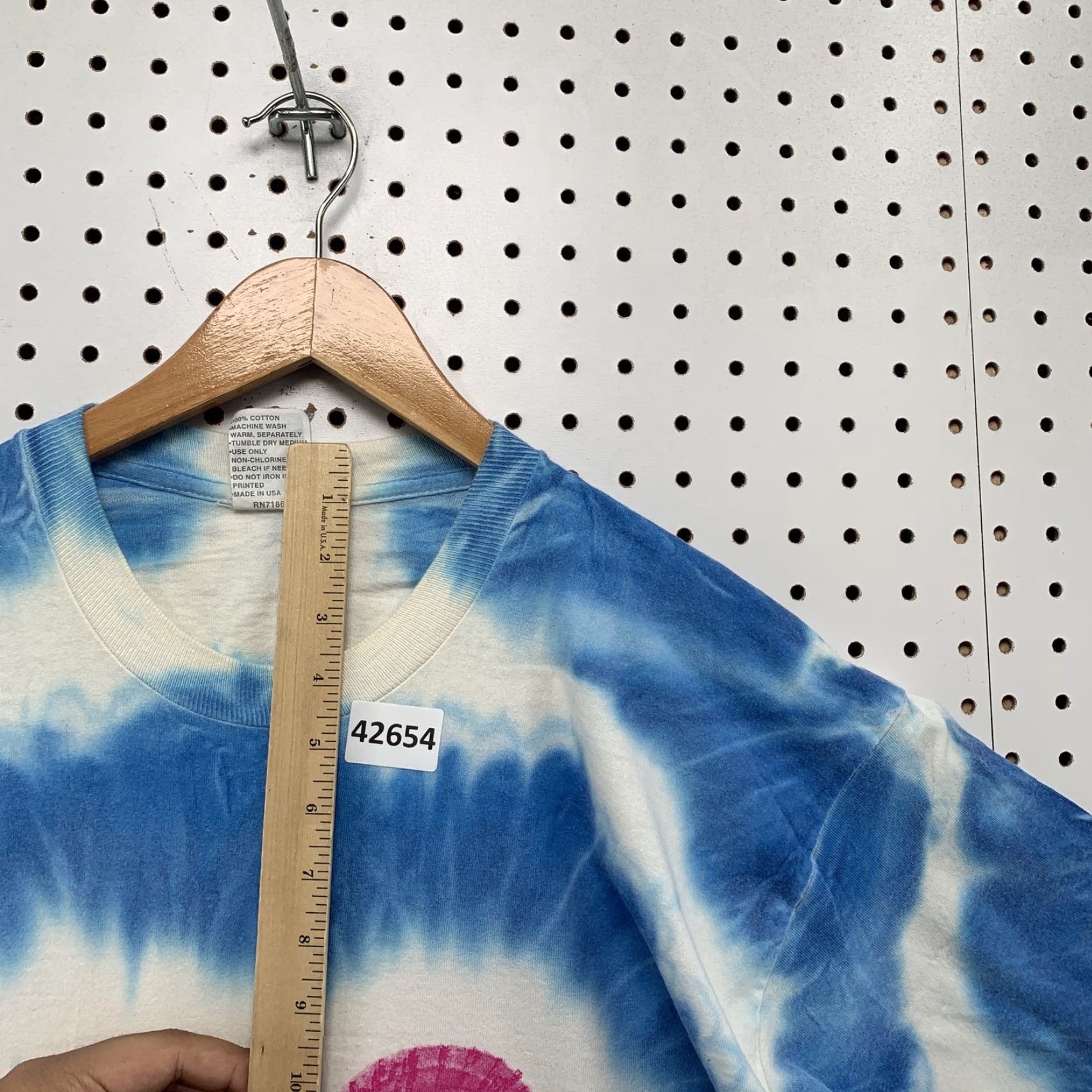 Vintage VINTAGE Freeze T-Shirt Main Selling Point: 90s Tie Dye Heart Shirt Mens XL Blue - 1990s Graphic Print Crew Neck Cotton USA Made Mens XL 90s Theme Size US XL / EU 56 / 4 - 6 Thumbnail