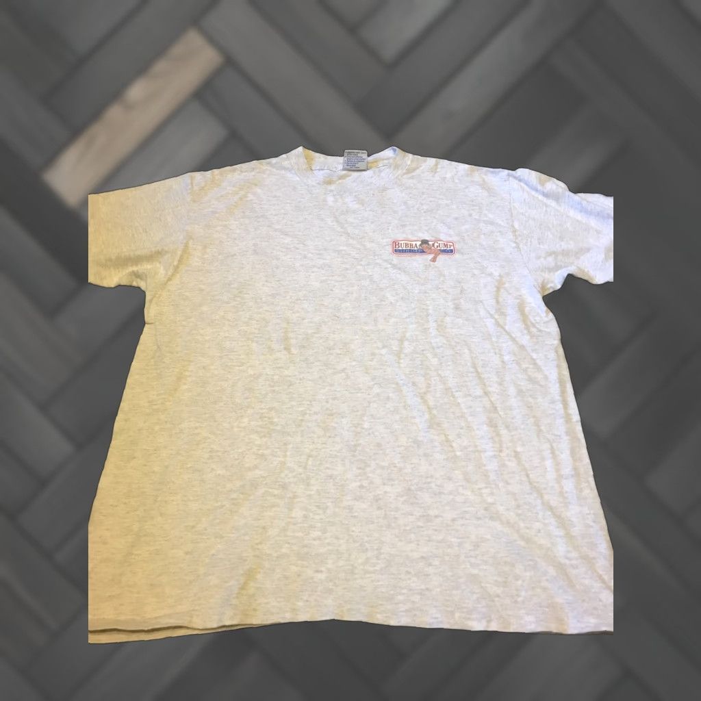 CO VINTAGE Forrest Gump Bubba Gump Shrimp Co T Shirt XL White Cotton Crew Neck Short Sleeve Single Stitch Men 1994 90s Movie Size US XL / EU 56 / 4 - 1 Thumbnail