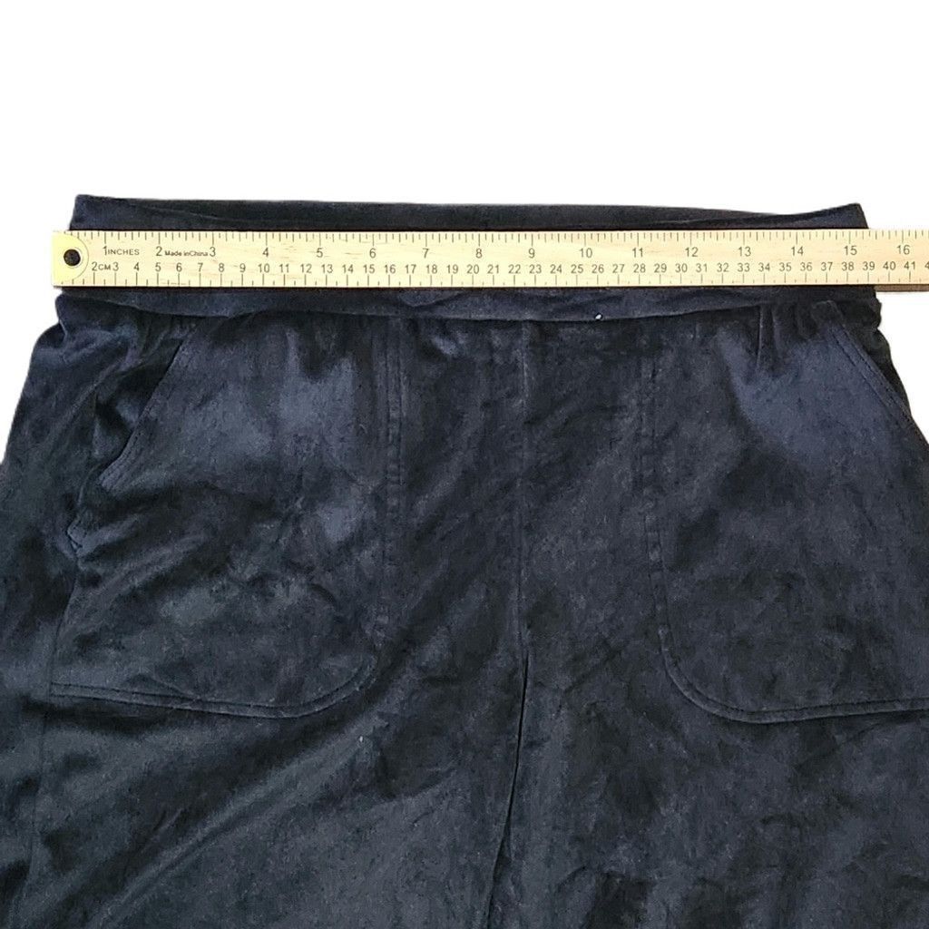 Croft & Barrow Croft & Barrow Womens Black Velour Pants Size S Size 27" / US 4 / IT 40 - 4 Thumbnail