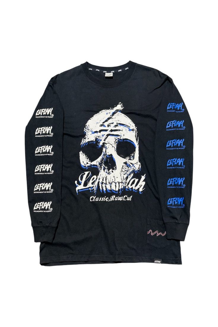 Japanese Brand Leflah skull rawcut longsleeve Size US L / EU 52-54 / 3 - 1 Thumbnail