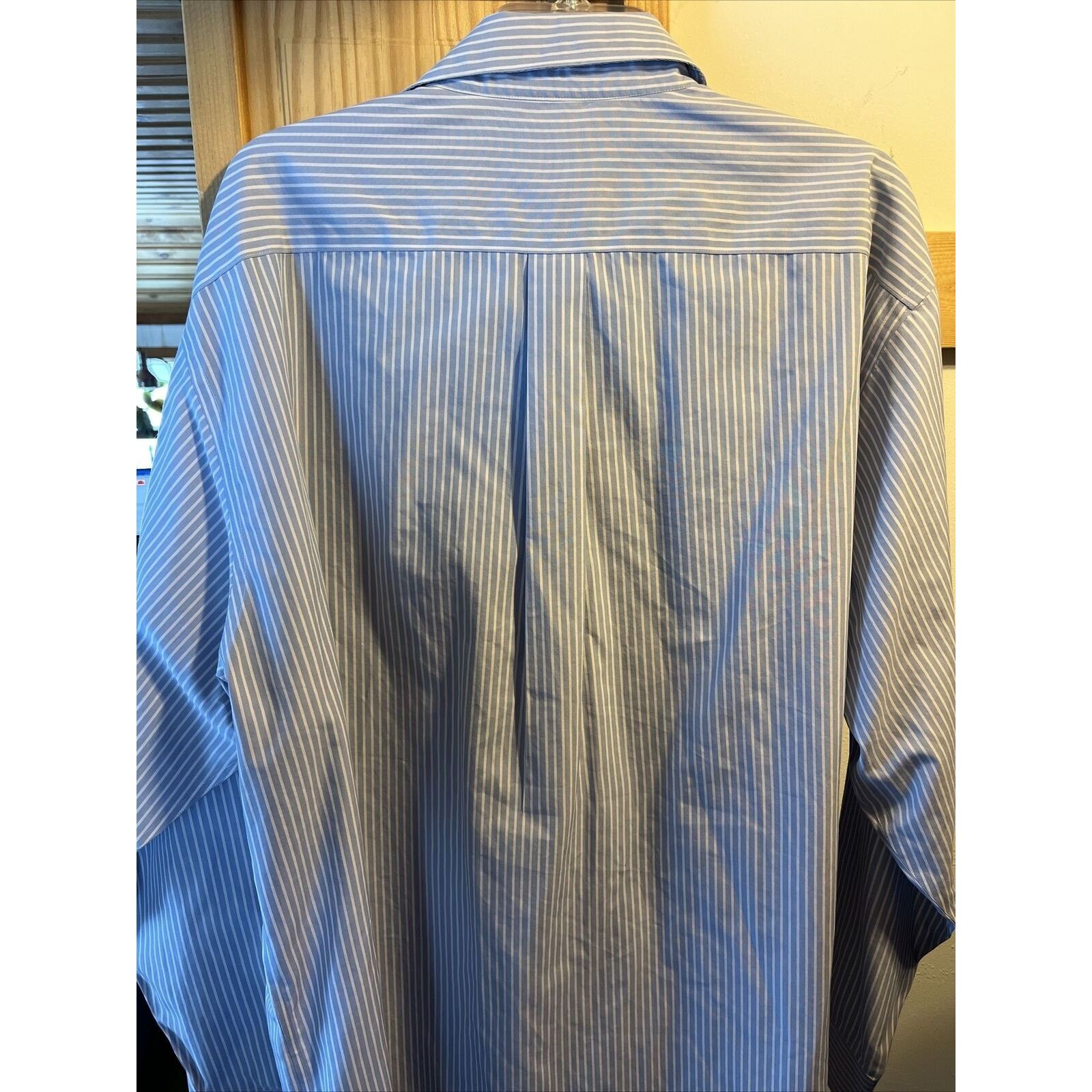 Brooks Brothers Brooks Brothers 346 Mens XL Blue Striped Button Cotton Shirt Size US XL / EU 56 / 4 - 6 Thumbnail