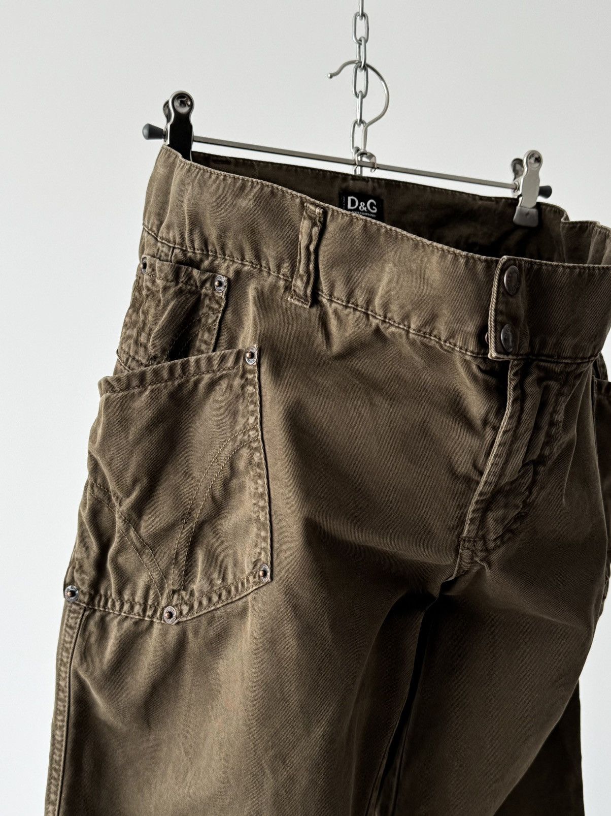 Dolce & Gabbana Vintage 00s Dolce & Gabbana Women’s Low Rise Brown Pants Size 26" / US 2 / IT 38 - 6 Thumbnail