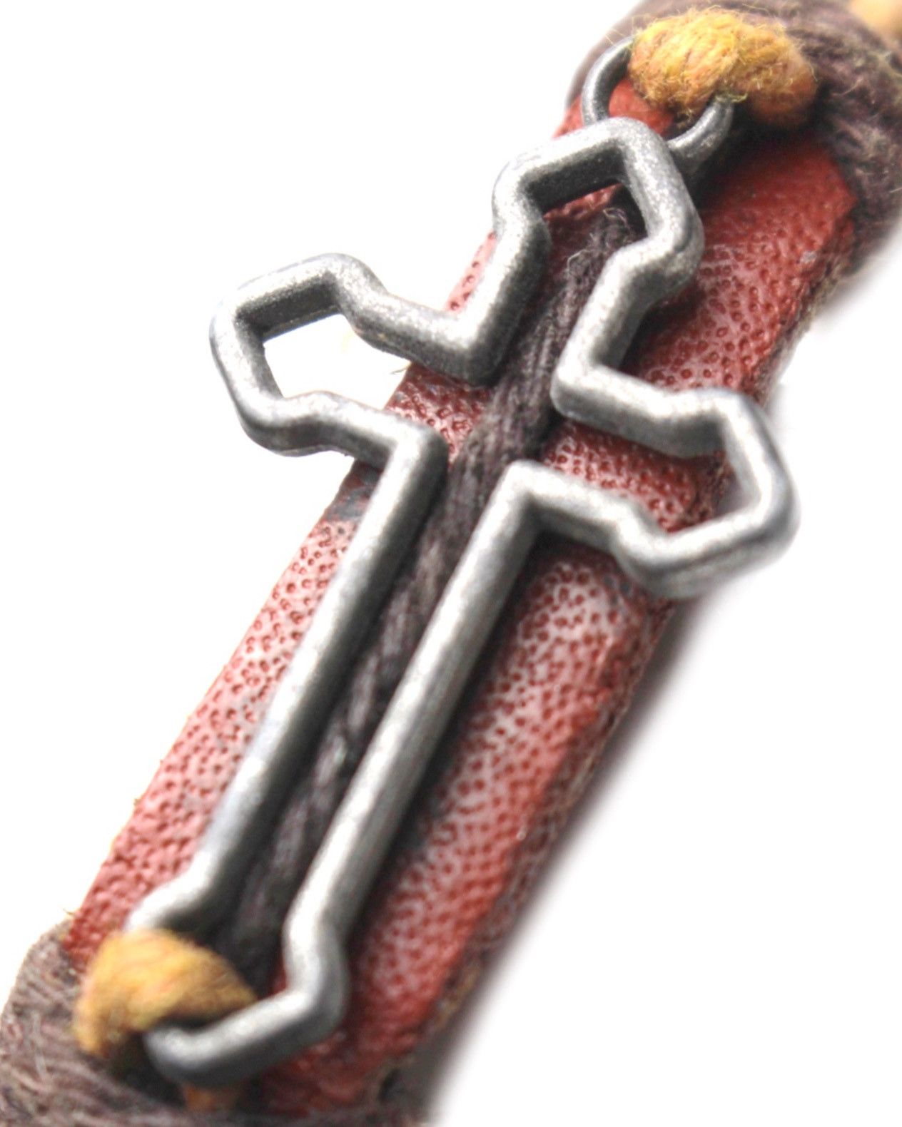 Vintage 2000S JAPANESE HANCRAFTED MULTI LAYER CROSS BRACELET Size ONE SIZE - 3 Thumbnail