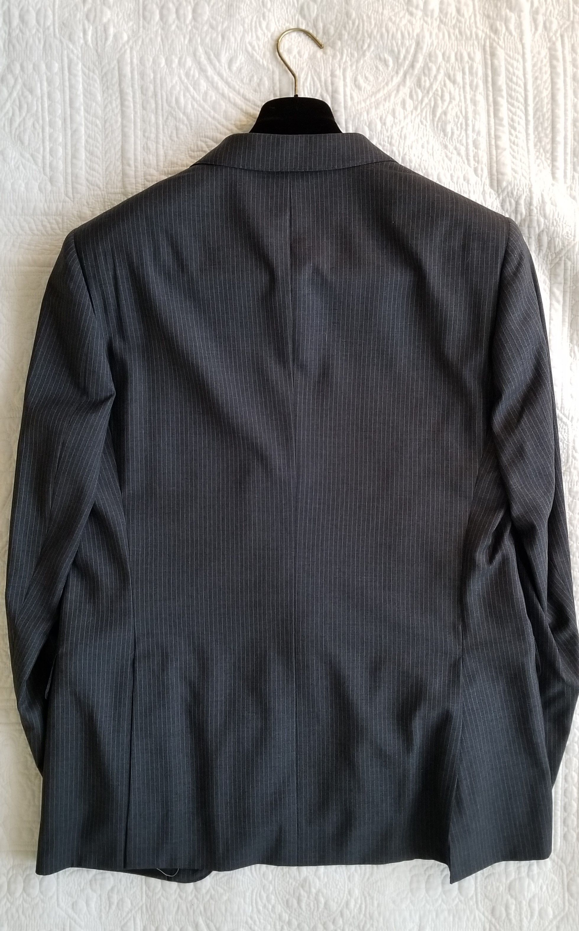 Valentino Roma suit wool grey stripe