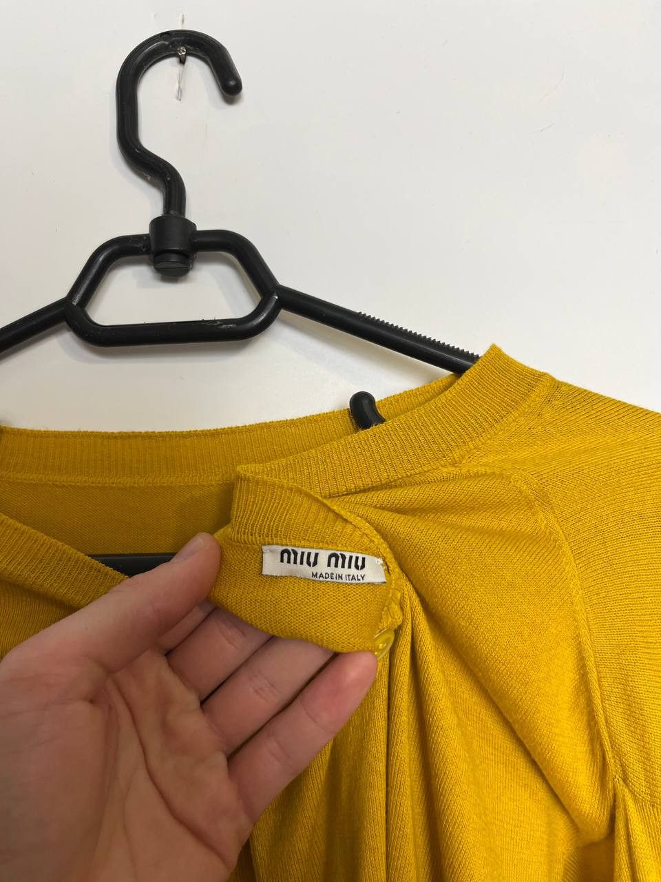 Miu Miu Miu Miu Asymmetrical Button-Up Cropped Knit Sweater IT 44 Size L / US 10 / IT 46 - 6 Thumbnail