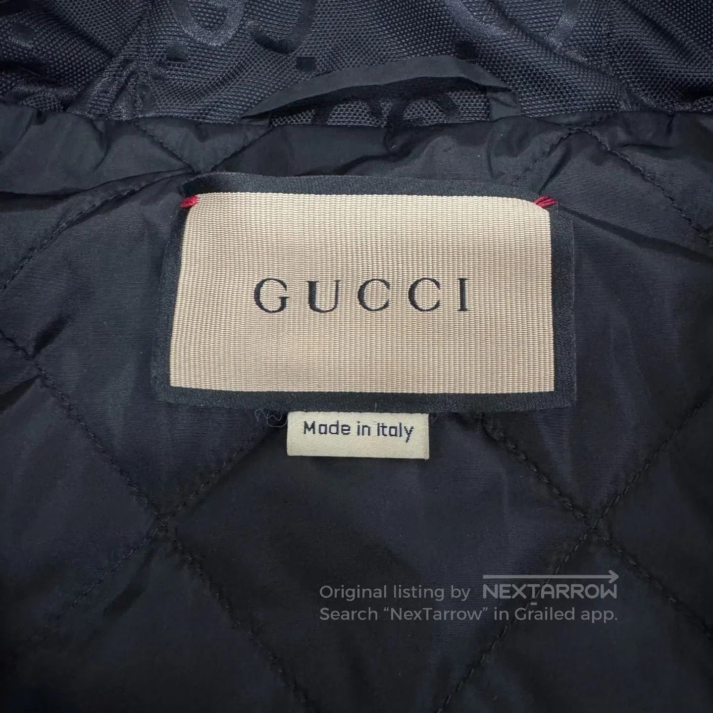 Gucci Guicci Dual-G dark pattern old-style hat; hooded, half-zip Size US L / EU 52-54 / 3 - 5 Thumbnail