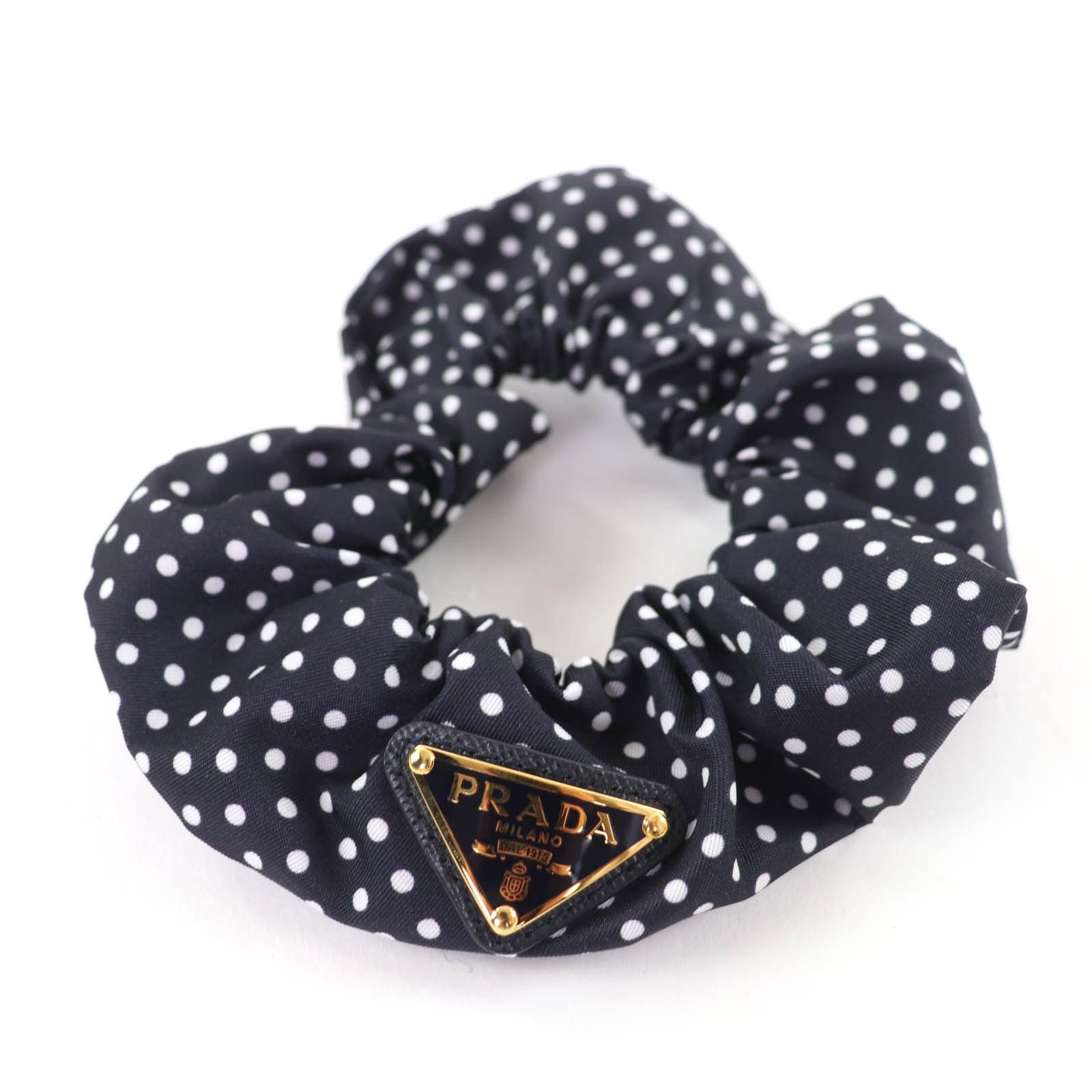 Prada Prada Prada Triangle logo Tessuto Scrunchie Textile Other 1IF015 DUTY FREE for USA Size ONE SIZE - 1 Thumbnail