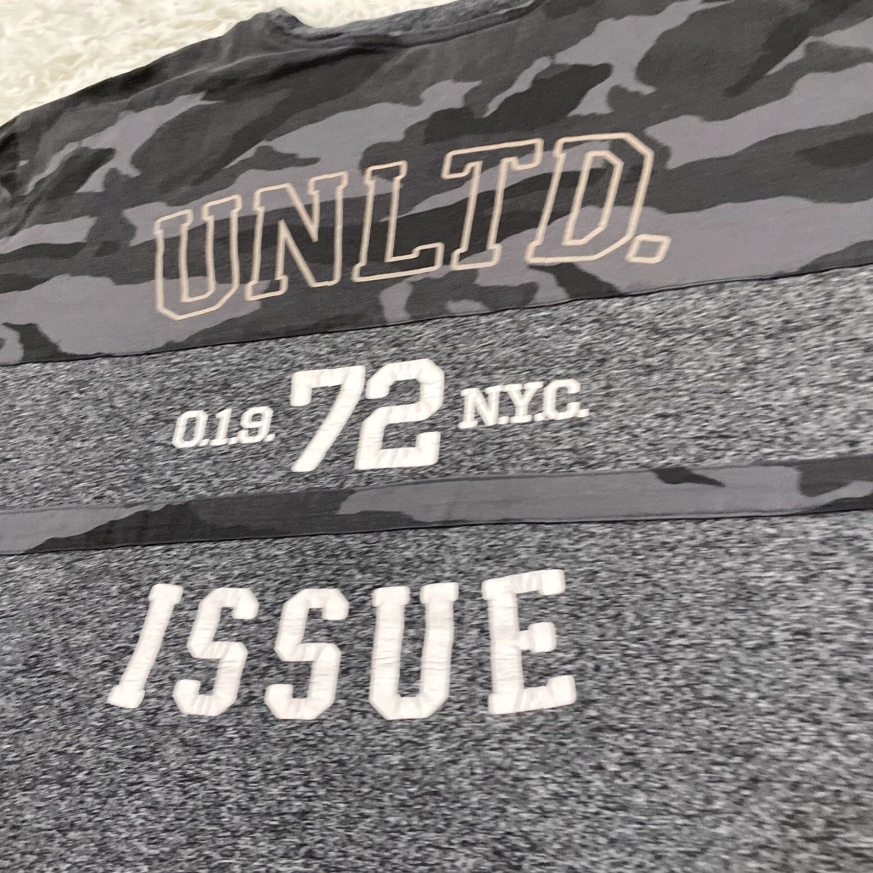 Ecko Unltd. MARC ECKO Unltd. Shirt Men 2XL Gray Camo Y2k Cut & Sew Graphic Spellout Tee Size US XXL / EU 58 / 5 - 6 Thumbnail