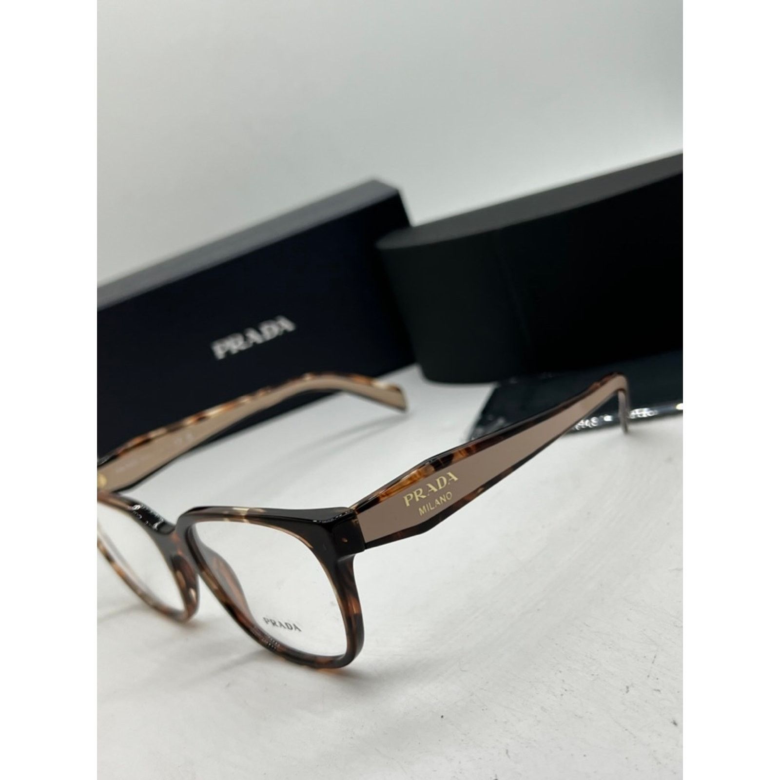 Raf Simons NEW Prada PR17ZV Eyeglasses Frames in Brown Powder Size ONE SIZE - 4 Thumbnail