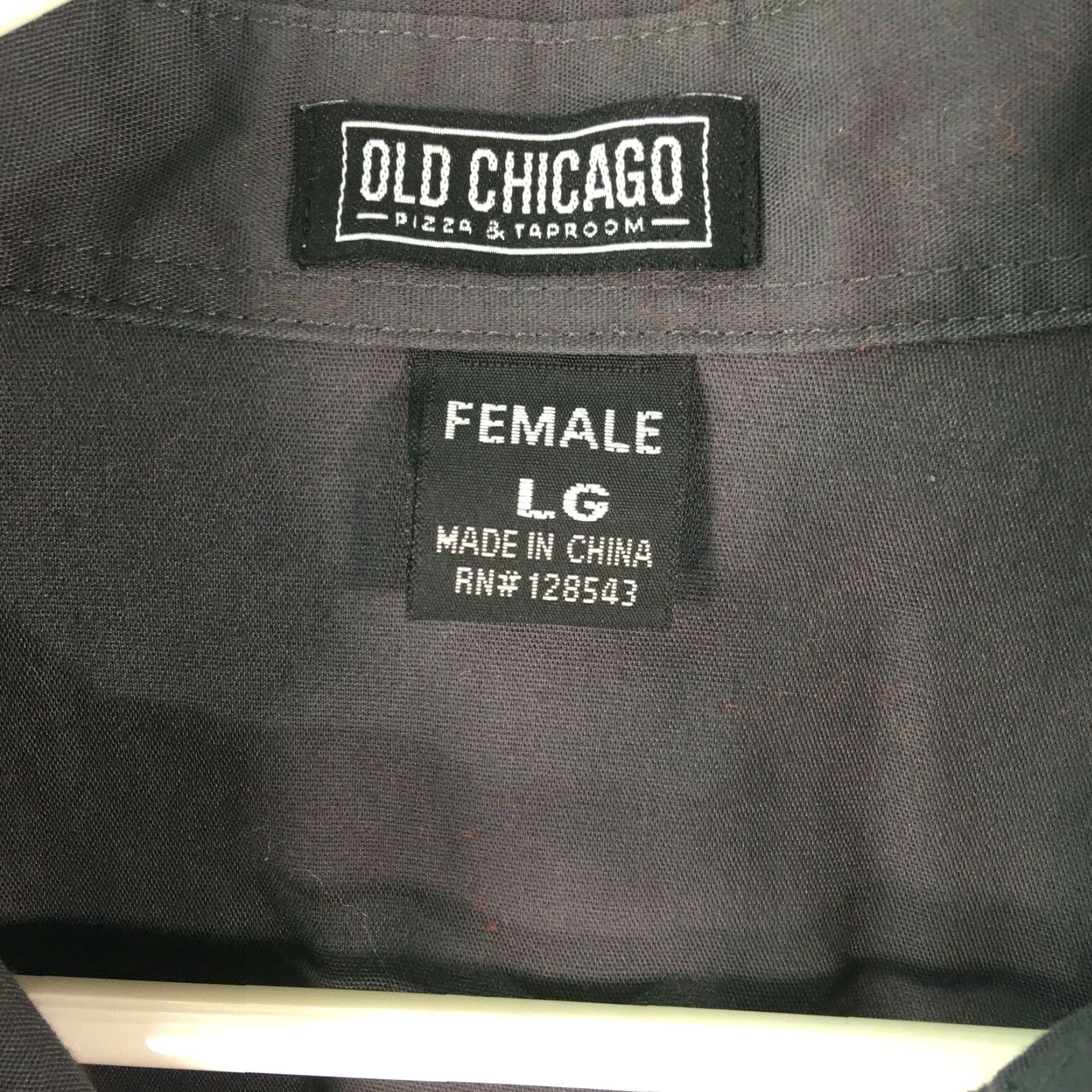 Vintage Old Chicago Shirt Womens Button-Up Shirt L Black 27 in Regular Size L / US 10 / IT 46 - 5 Thumbnail