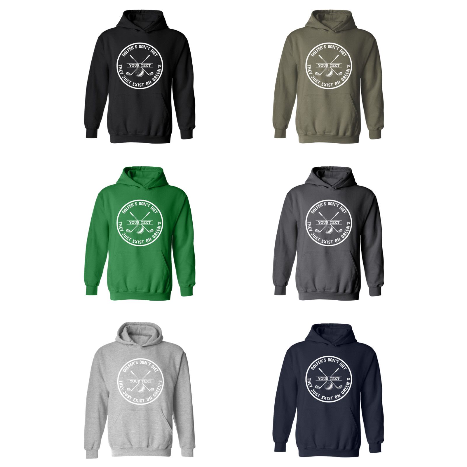 & Other Stories Golf Hoodie Golfers Dont Diet Personalized Name Clubs Ball Size US L / EU 52-54 / 3 - 2 Thumbnail