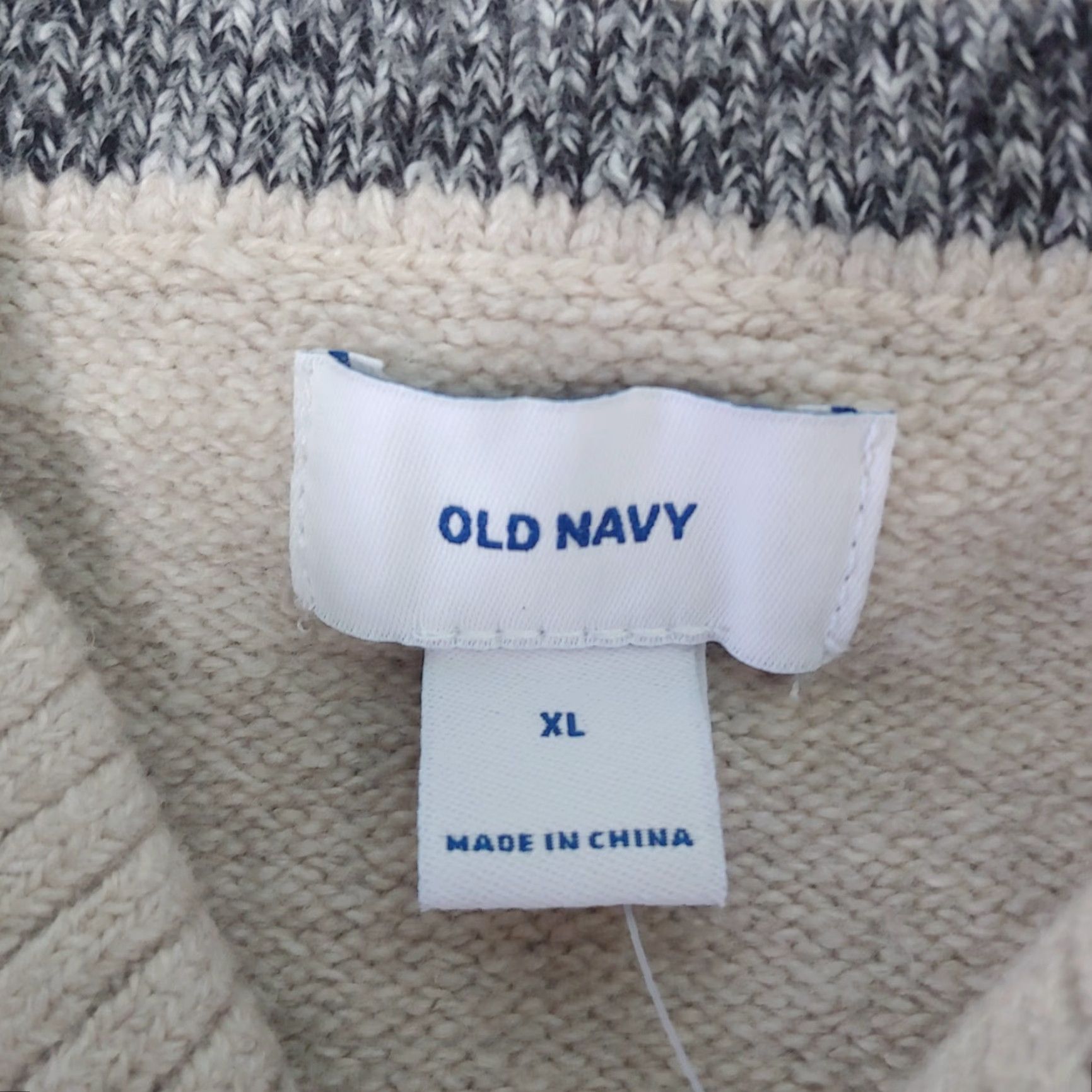 Old Navy Old Navy Sweater Men XL Shawl Neck Button Oatmeal Ribbed Knit NEW w Tag Preppy Size US XL / EU 56 / 4 - 6 Thumbnail