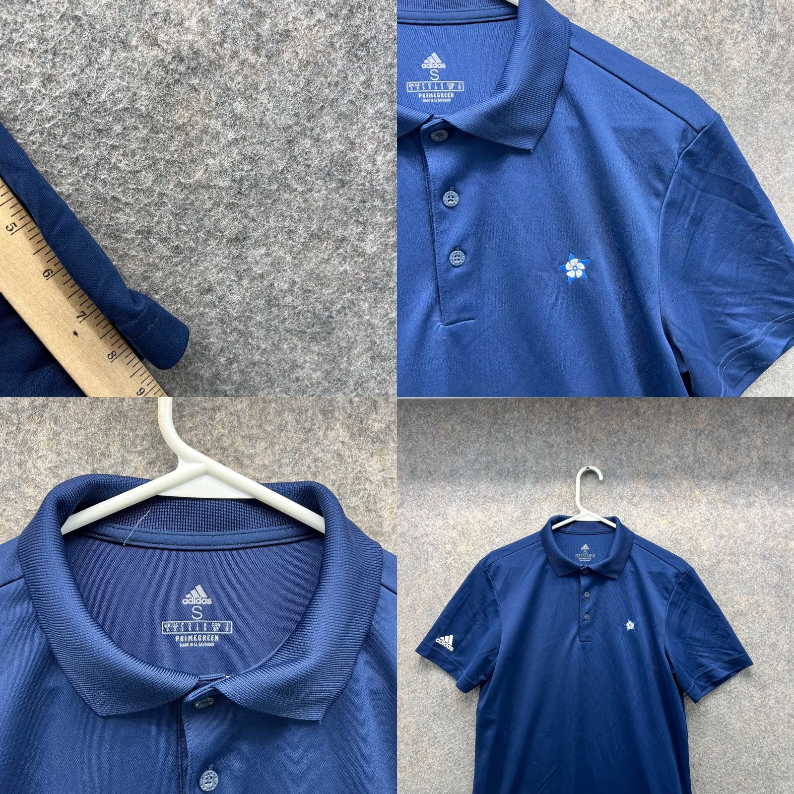 Adidas VINTAGE adidas Polo Shirt Men Small Blue Primegreen Polyester Golf Stretch Golfer Floral Shirt Womens? Size US S / EU 44-46 / 1 - 8 Thumbnail