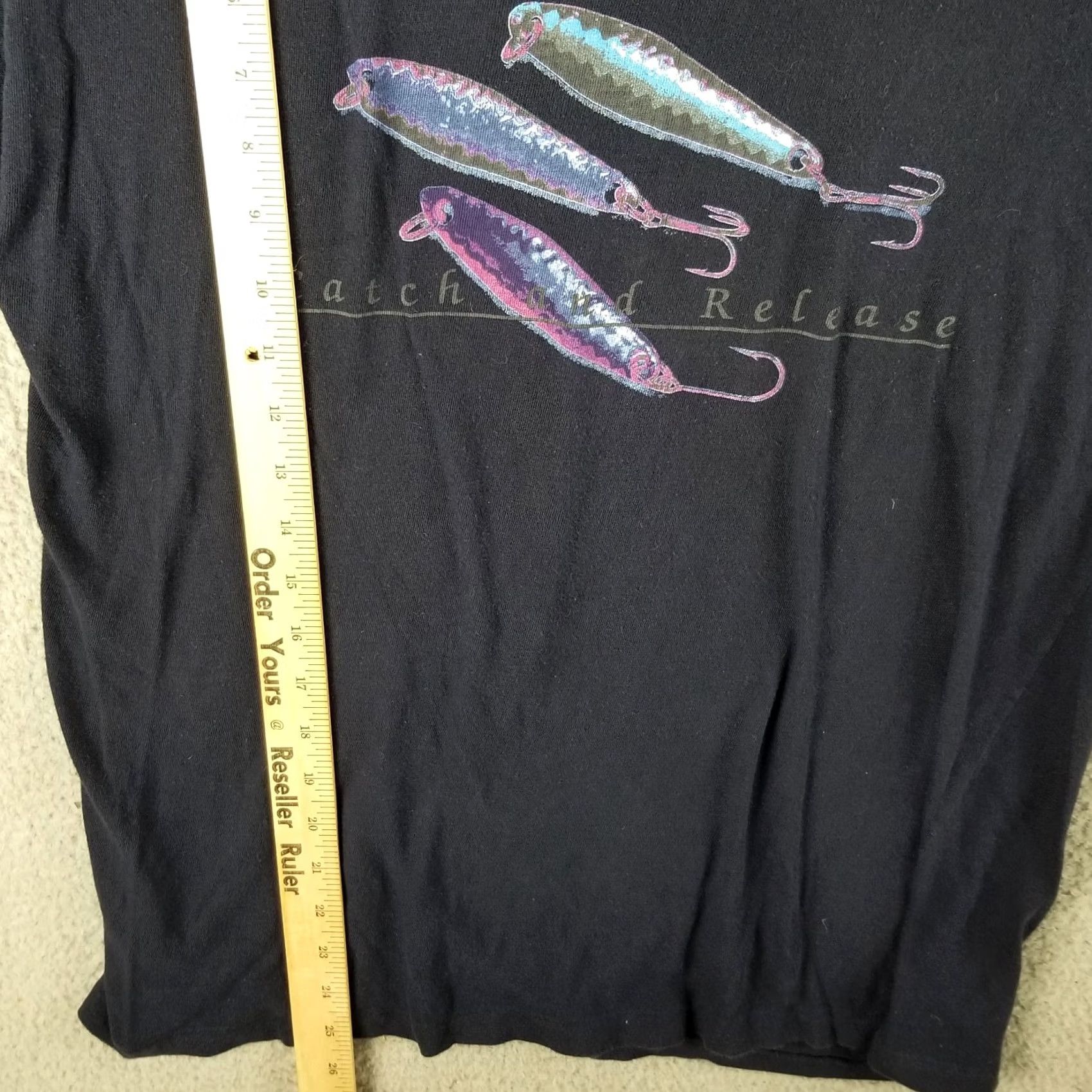 Vintage Vintage Marlin Fishing T-Shirt Men M Black Cotton Blend Logo Short Sleeve Crew Neck All Seasons Fish 90s Size US M / EU 48-50 / 2 - 4 Thumbnail