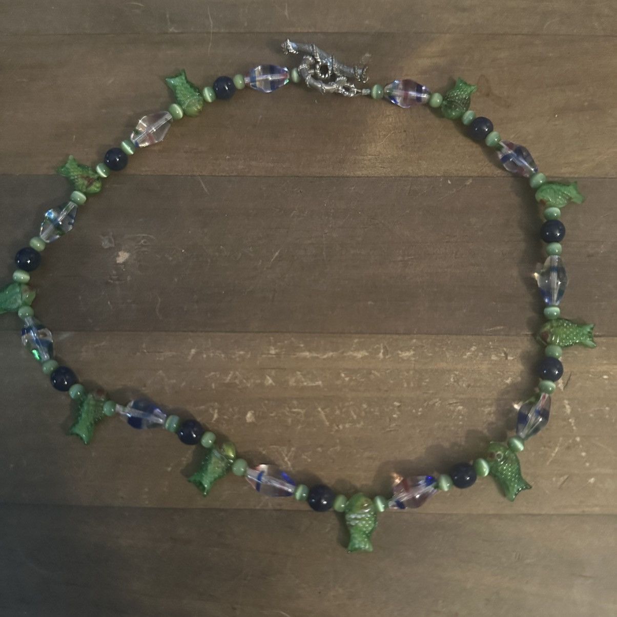 Vintage Vintage glass bead fish necklace Size ONE SIZE - 2 Thumbnail