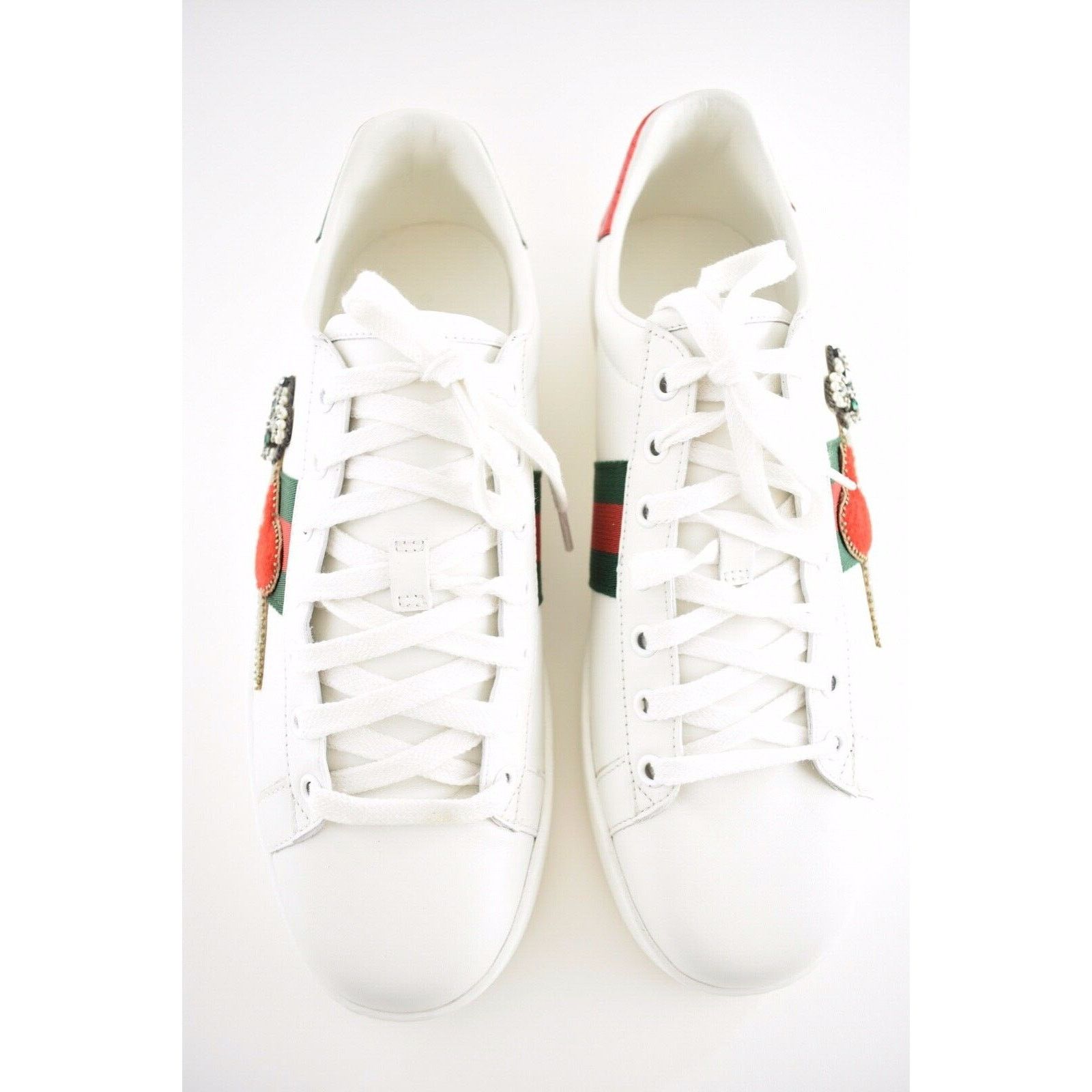 Gucci Gucci New Leather Red Heart Dagger Flat Trainer Sneaker 41.5 Size US 11.5 / IT 41.5 - 7 Thumbnail