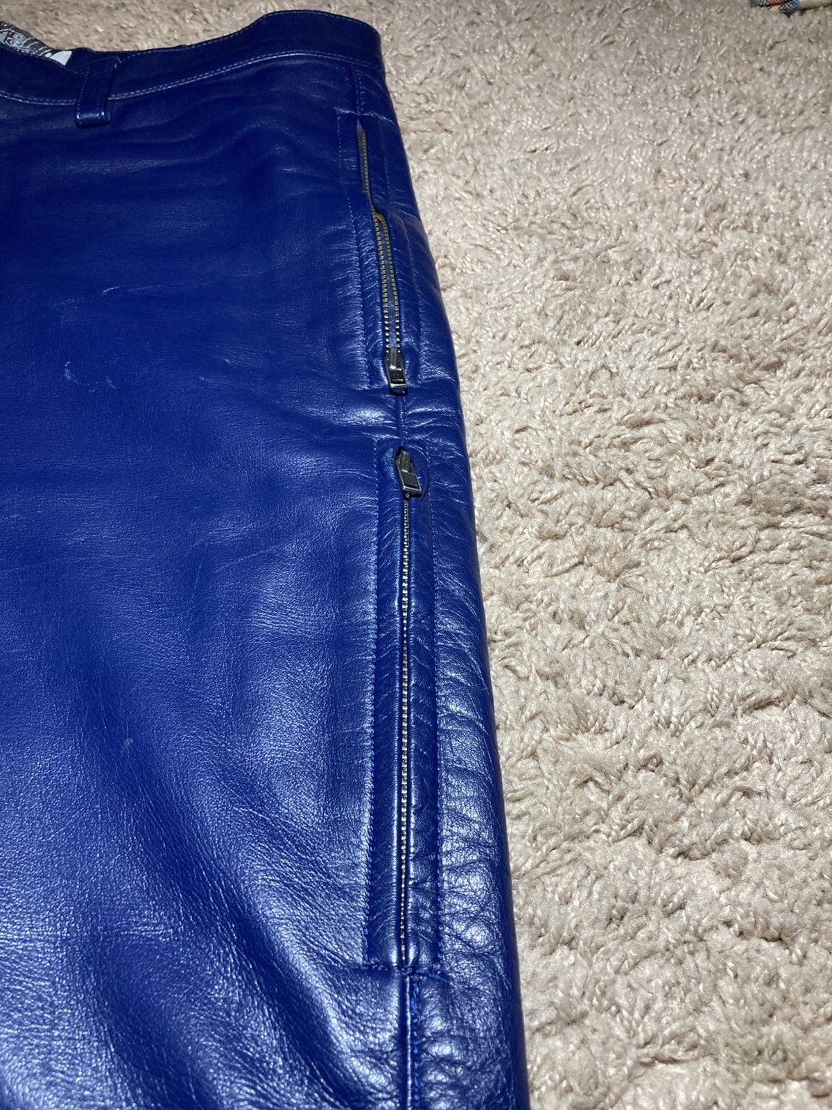 Lad Musician AW98 Lad Musician Leather Panel Jeans 90s 1998 Japanese 48 Size US 32 / EU 48 - 4 Thumbnail
