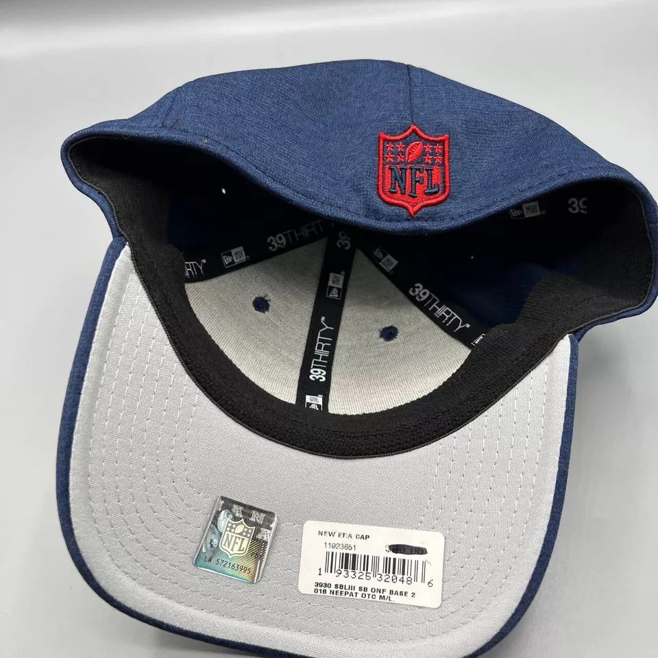 New Era New England Patriots Hat Men 39Thirty Stretch Fitted Cap New Size ONE SIZE - 5 Thumbnail