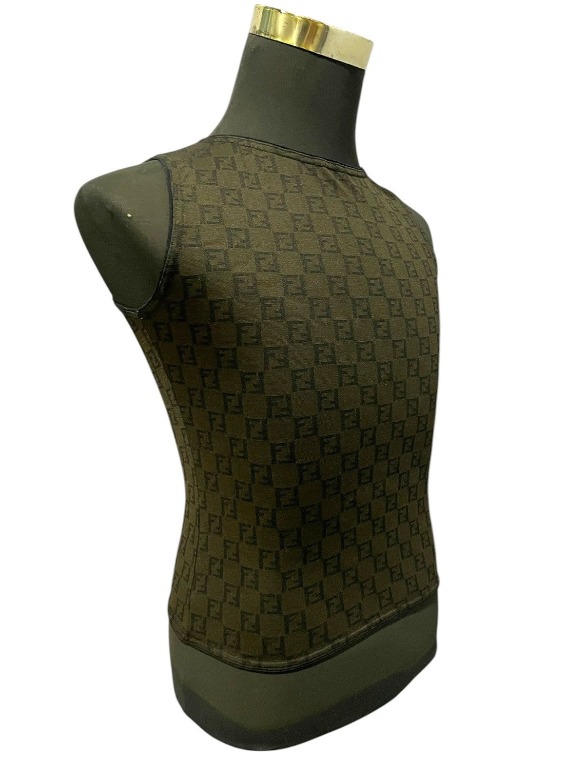 Fendi Fendi Monogram Luxury Iconic Retro Vintage 80/90s Tank Tops Size M / US 6-8 / IT 42-44 - 6 Thumbnail
