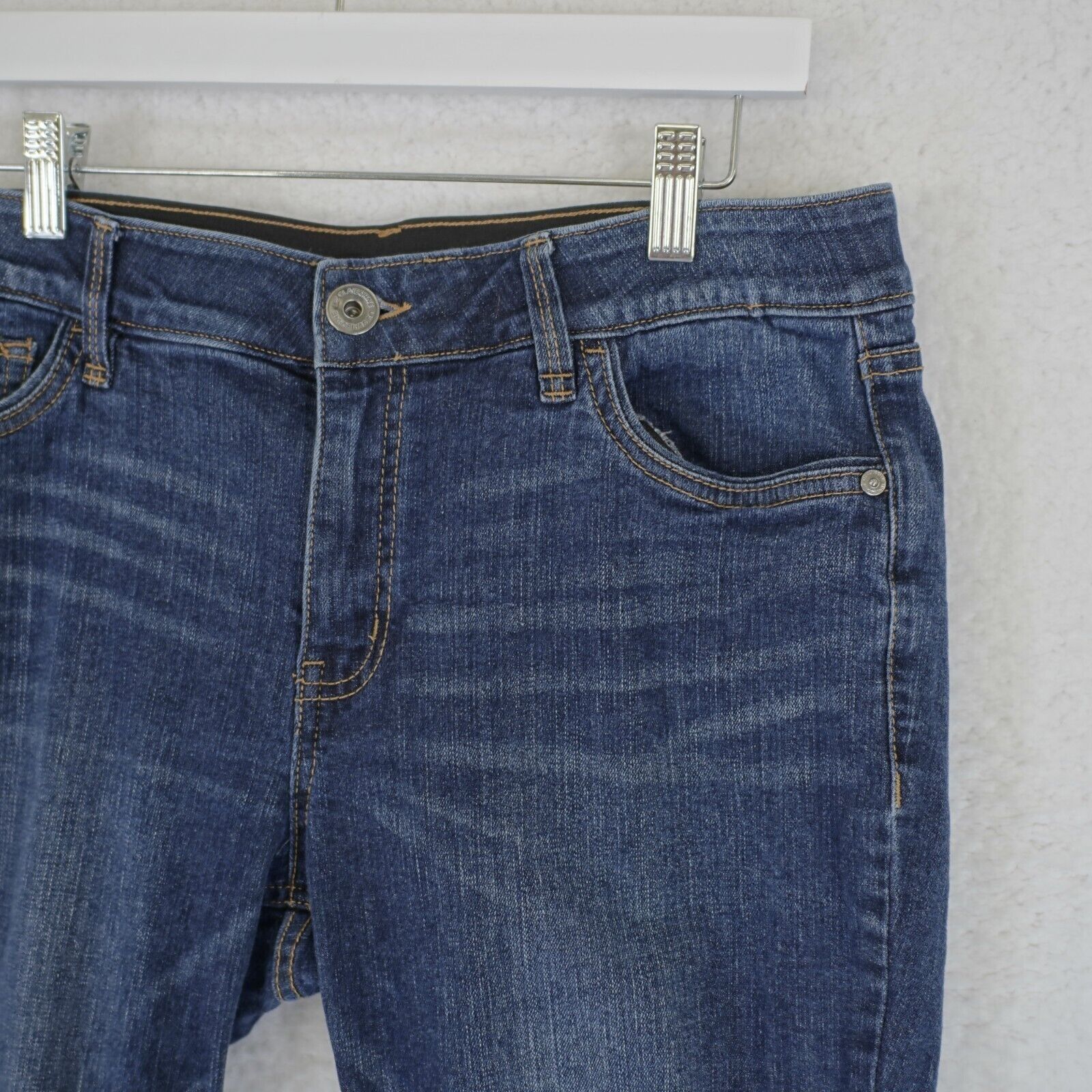 Liz Claiborne Liz Claiborne Classic Skinny Elastic Skinny Denim Blue Jeans Size 34" / US 12 / IT 48 - 4 Thumbnail
