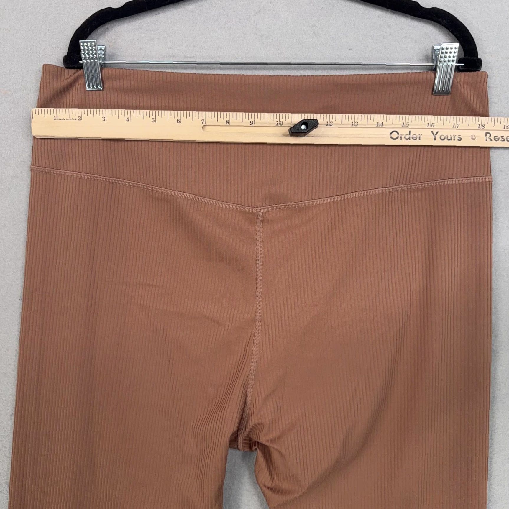 Girlfriend Collective Girlfriend Collective Leggings Womens 4XL Brown Ribbed High Rise Ankle Yoga Gym Size 40" / US 18 - 6 Thumbnail