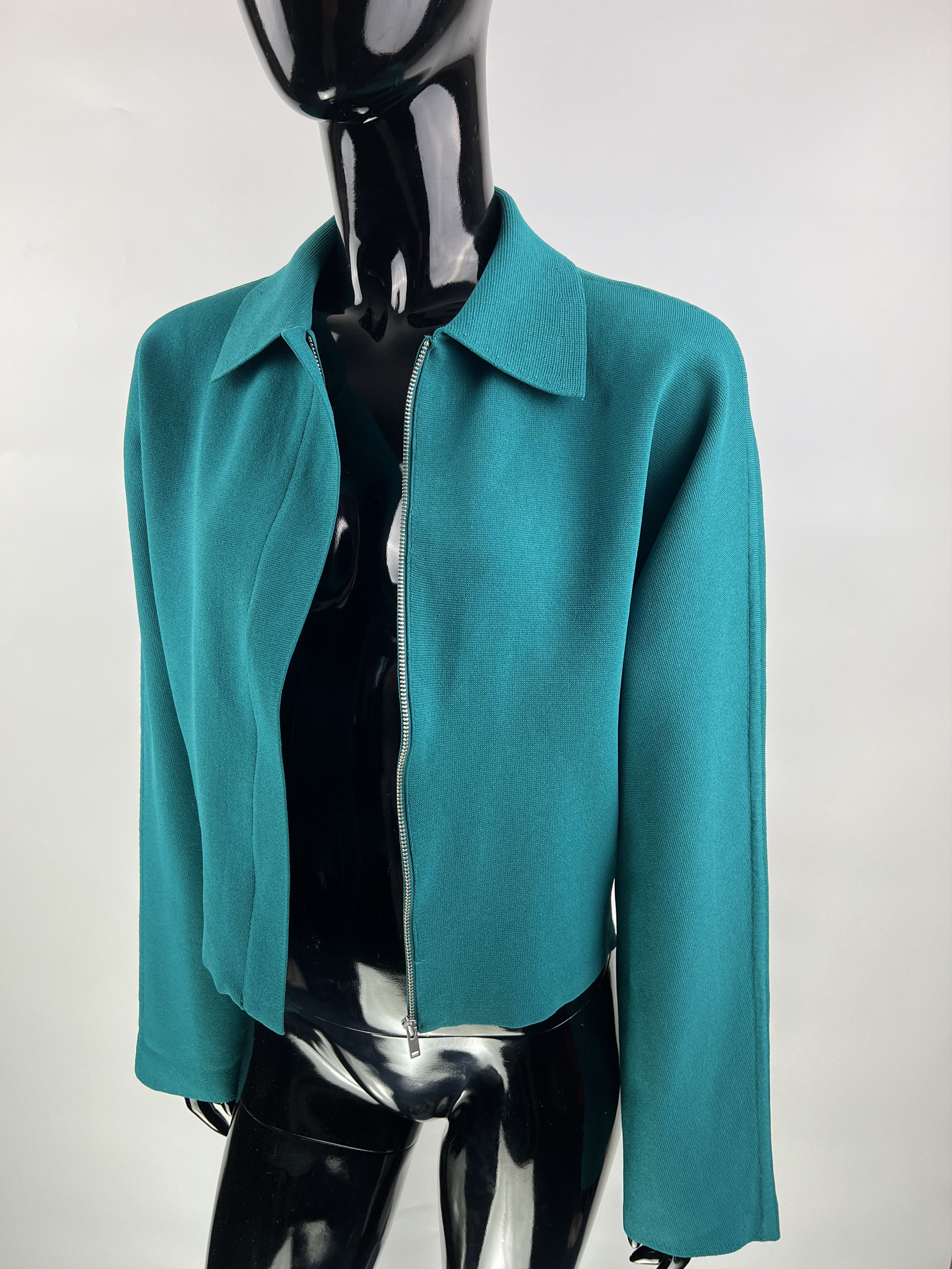 Cos COS Women's Turquoise Full Zip Jacket Size S Size S / US 4 / IT 40 - 6 Thumbnail